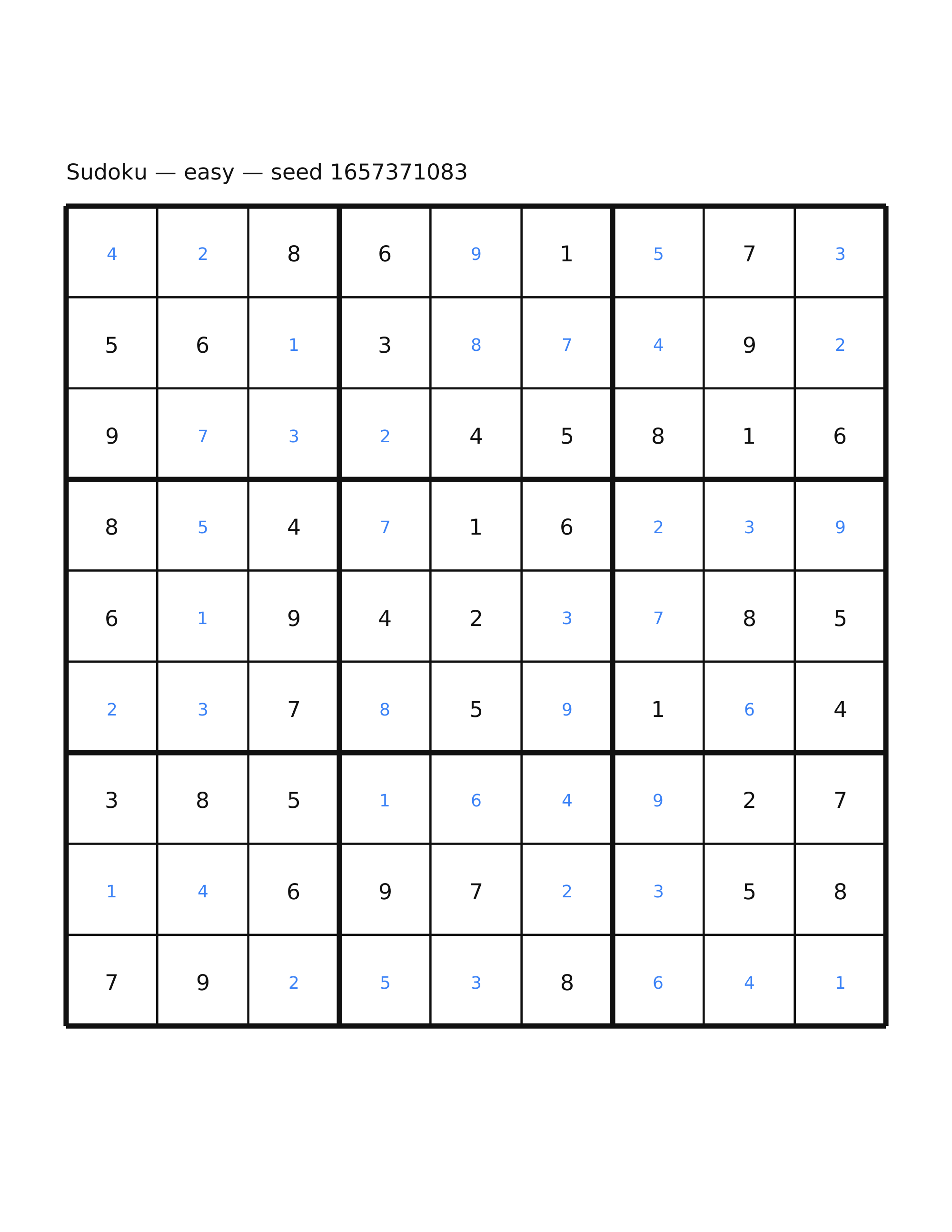 Sudoku — easy #34 — solution
