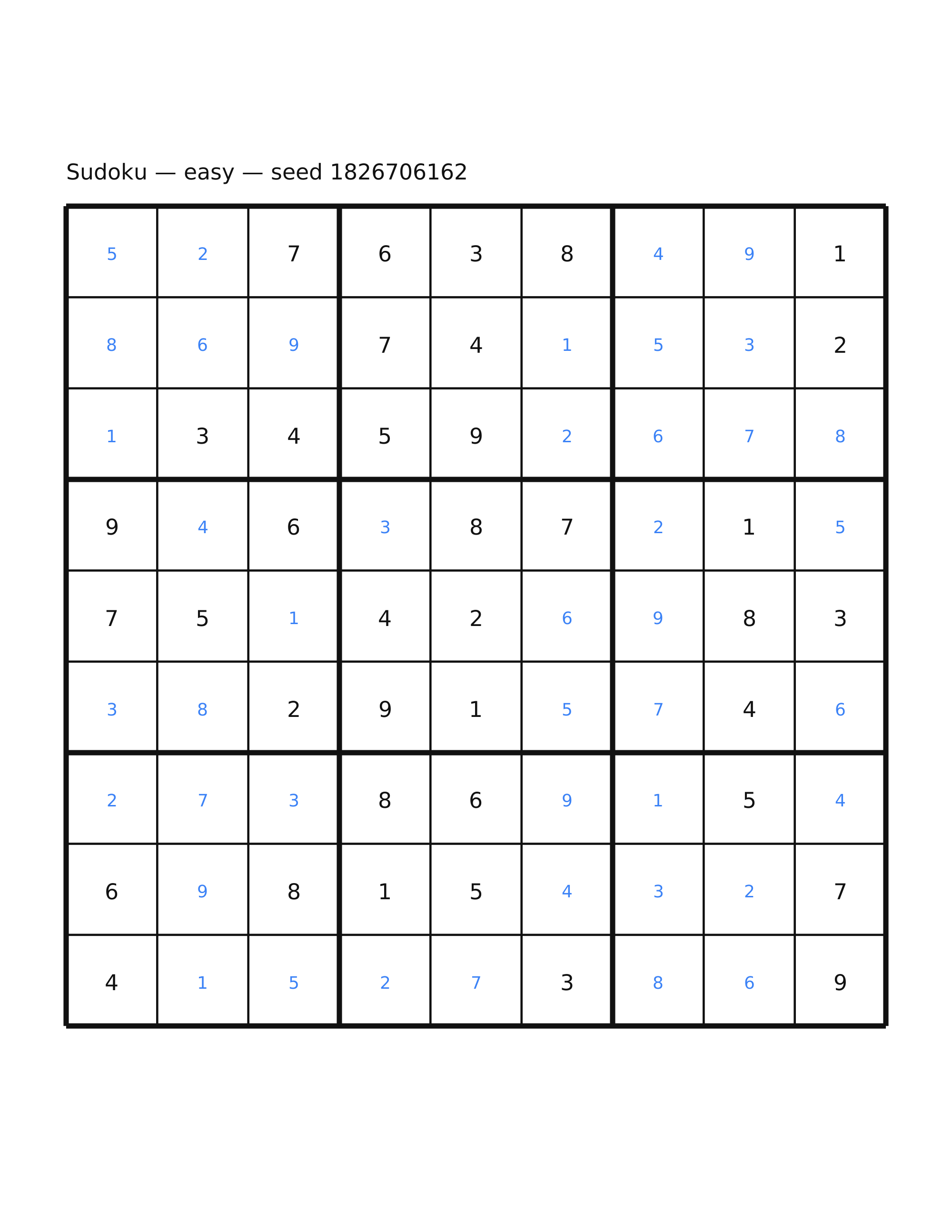 Sudoku — easy #13 — solution