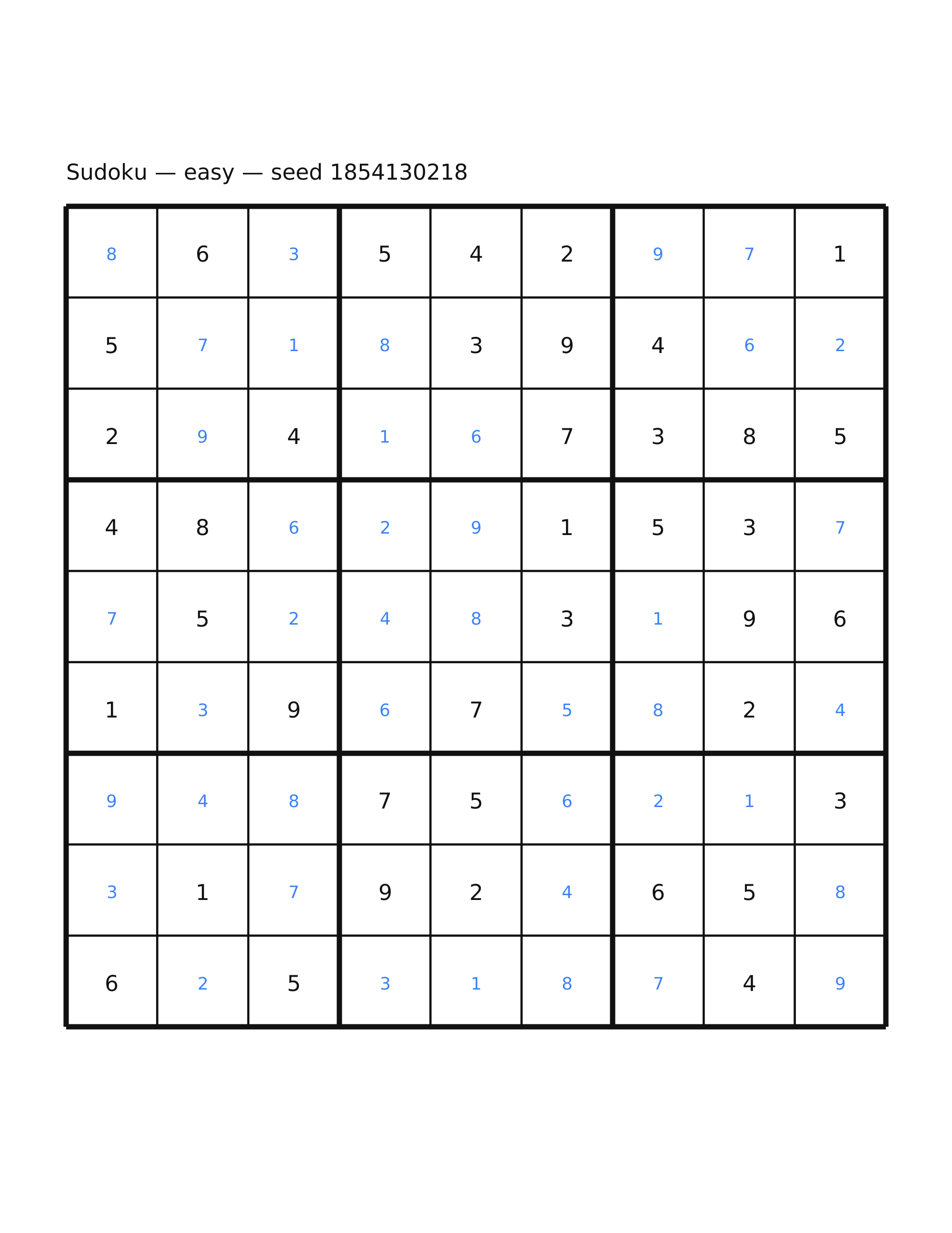 Sudoku — easy #3 — solution