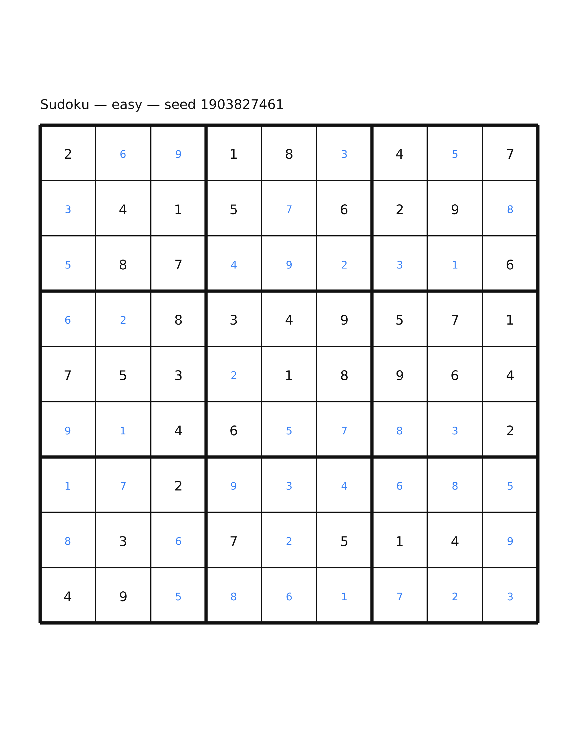 Sudoku — easy #53 — solution