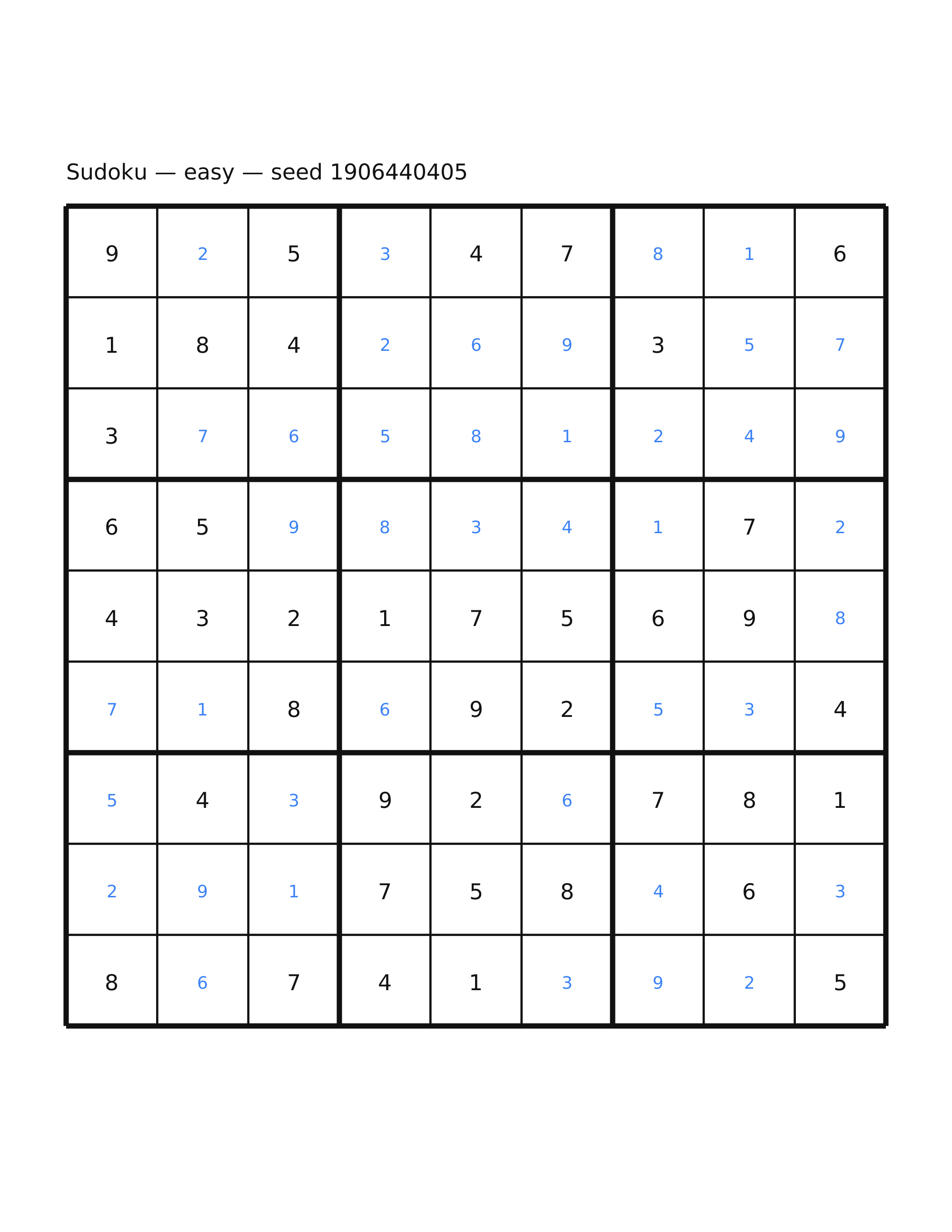 Sudoku — easy #57 — solution