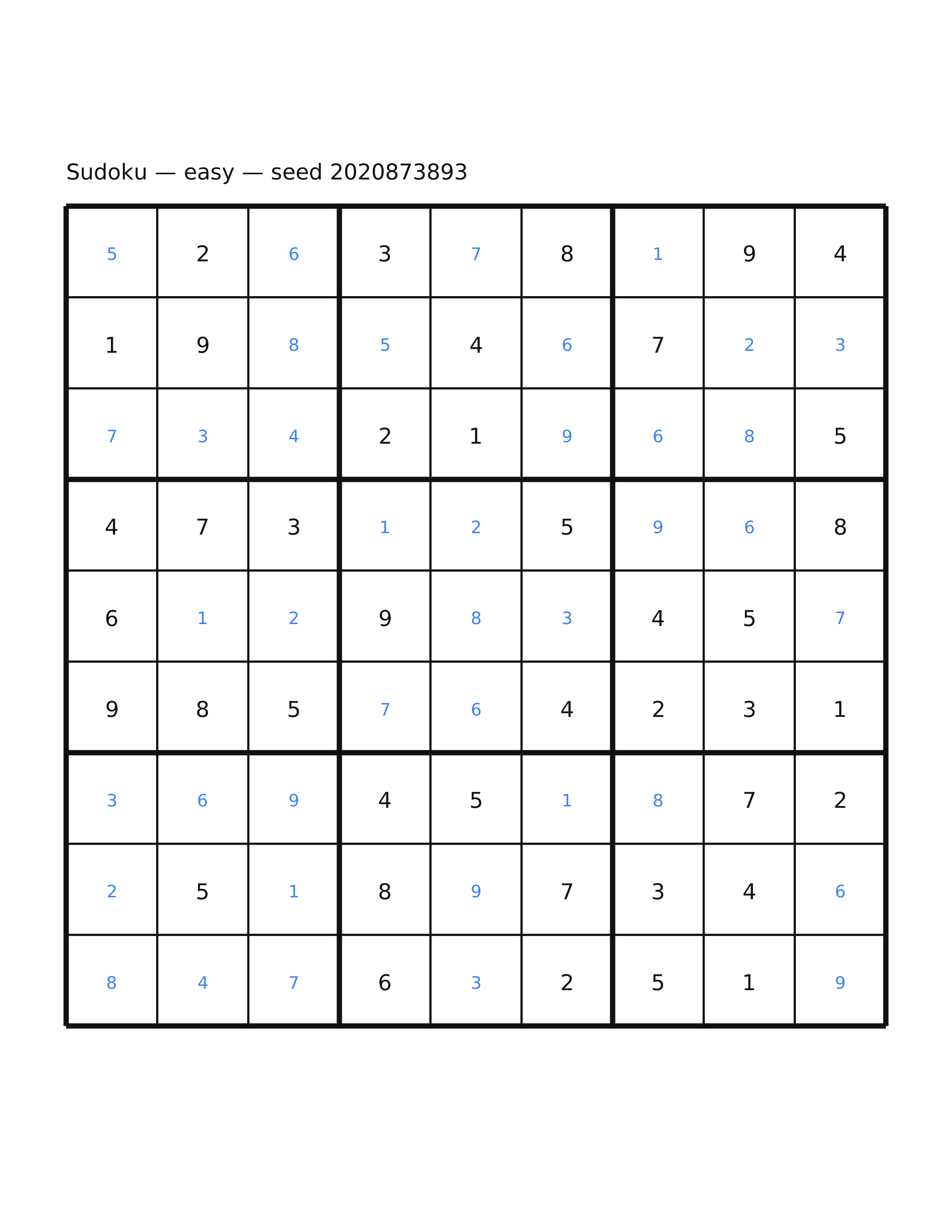 Sudoku — easy #57 — solution