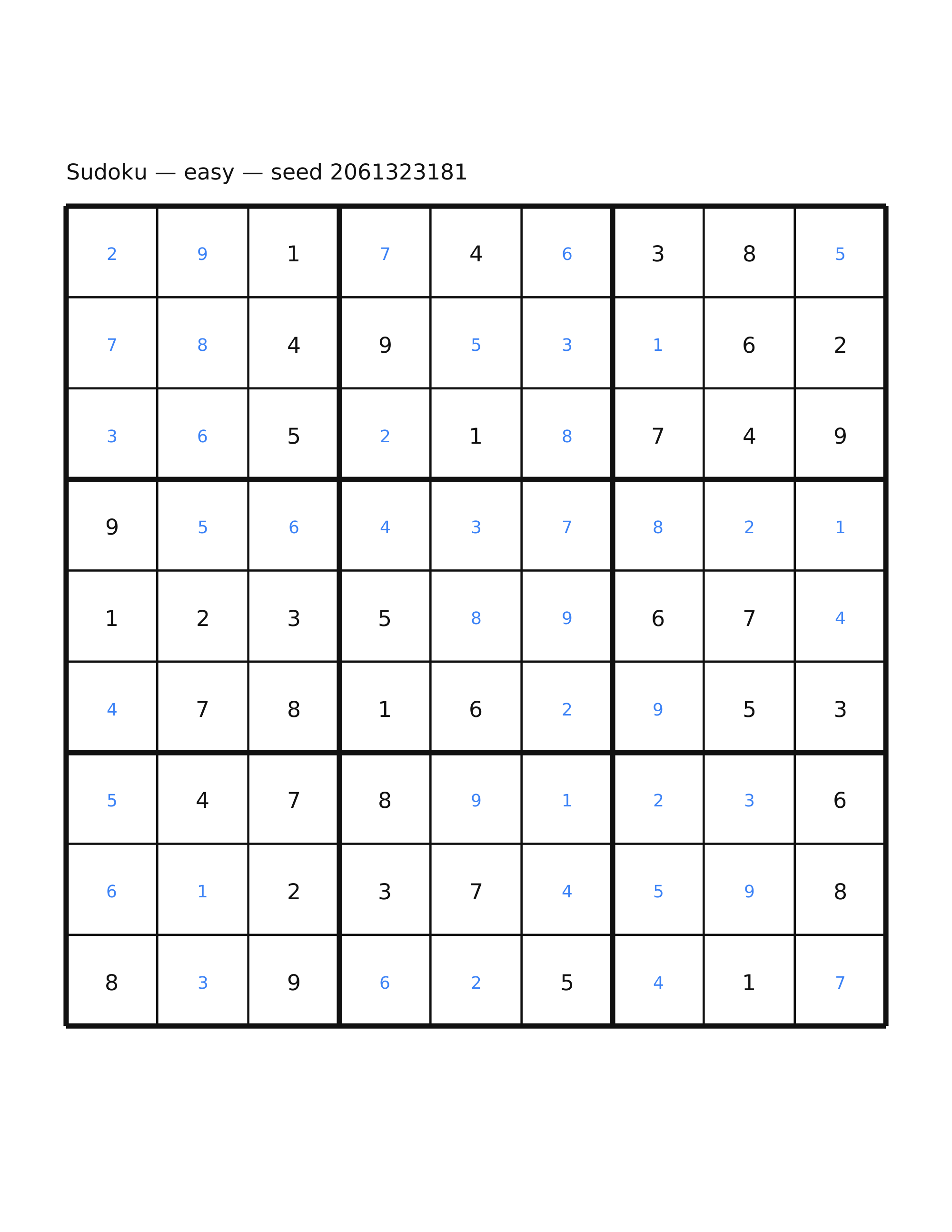 Sudoku — easy #45 — solution