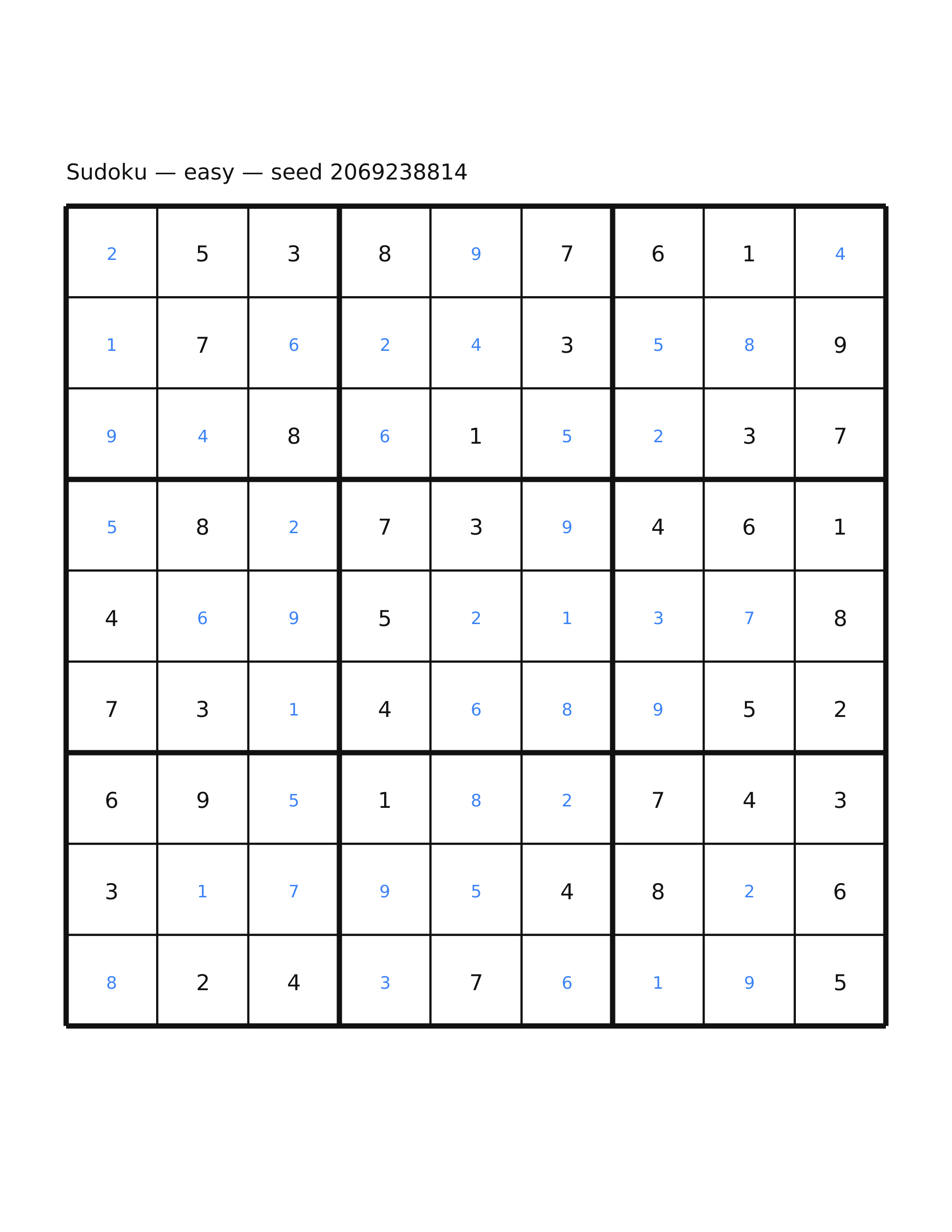 Sudoku — easy #7 — solution