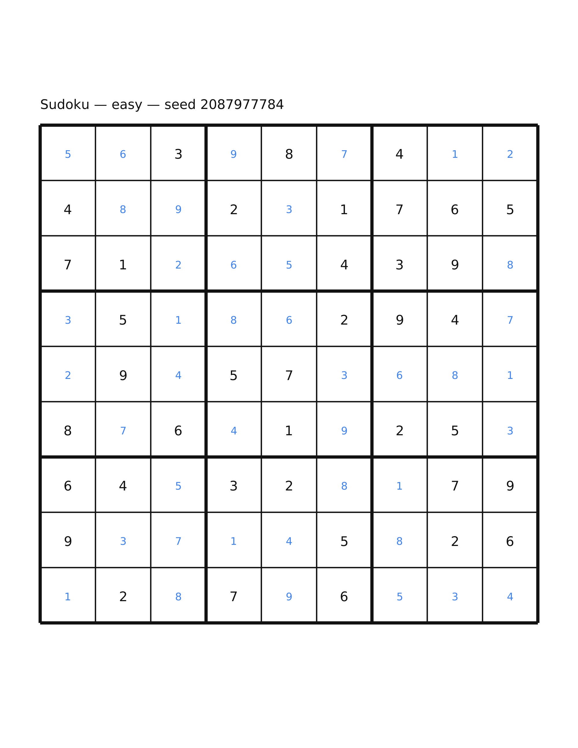 Sudoku — easy #45 — solution