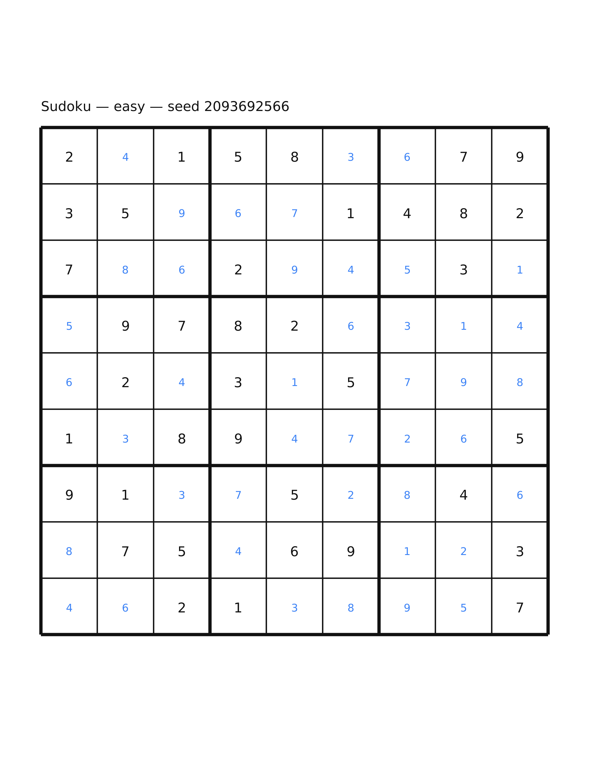 Sudoku — easy #57 — solution