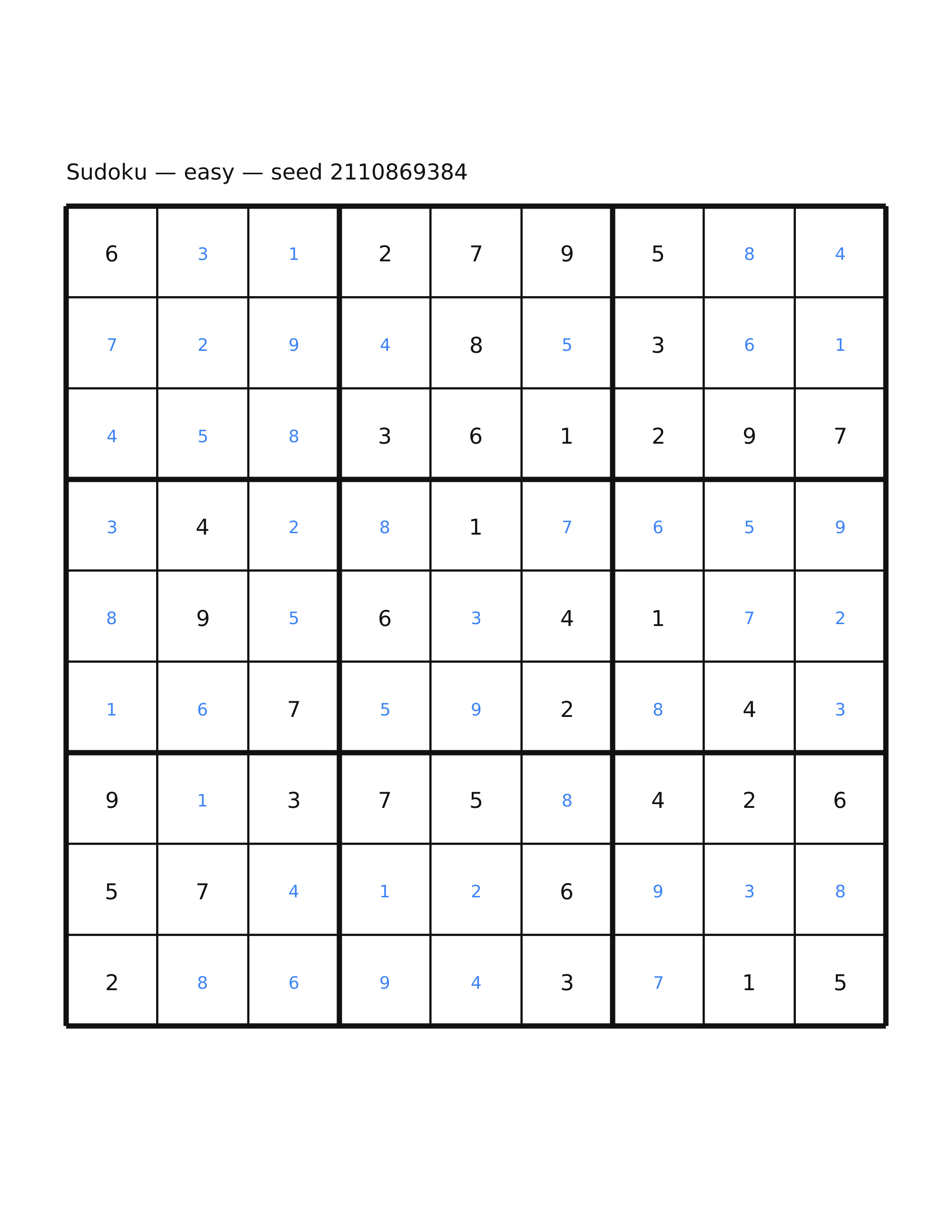 Sudoku — easy #57 — solution