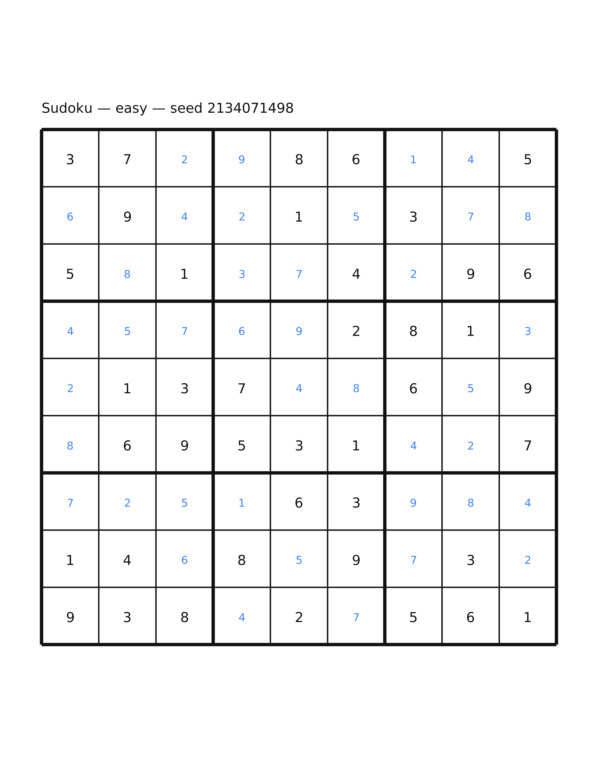 Sudoku — easy #14 — solution
