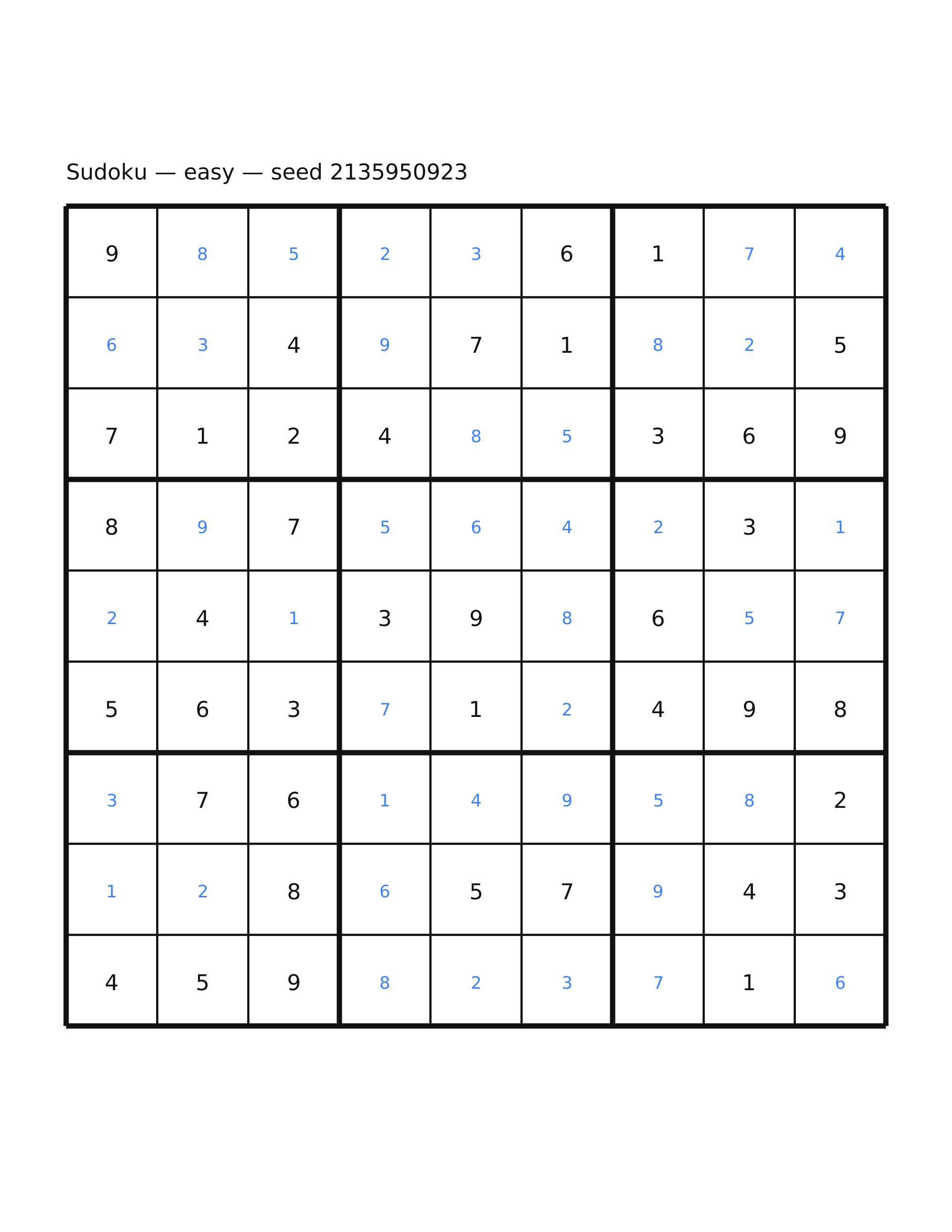 Sudoku — easy #23 — solution