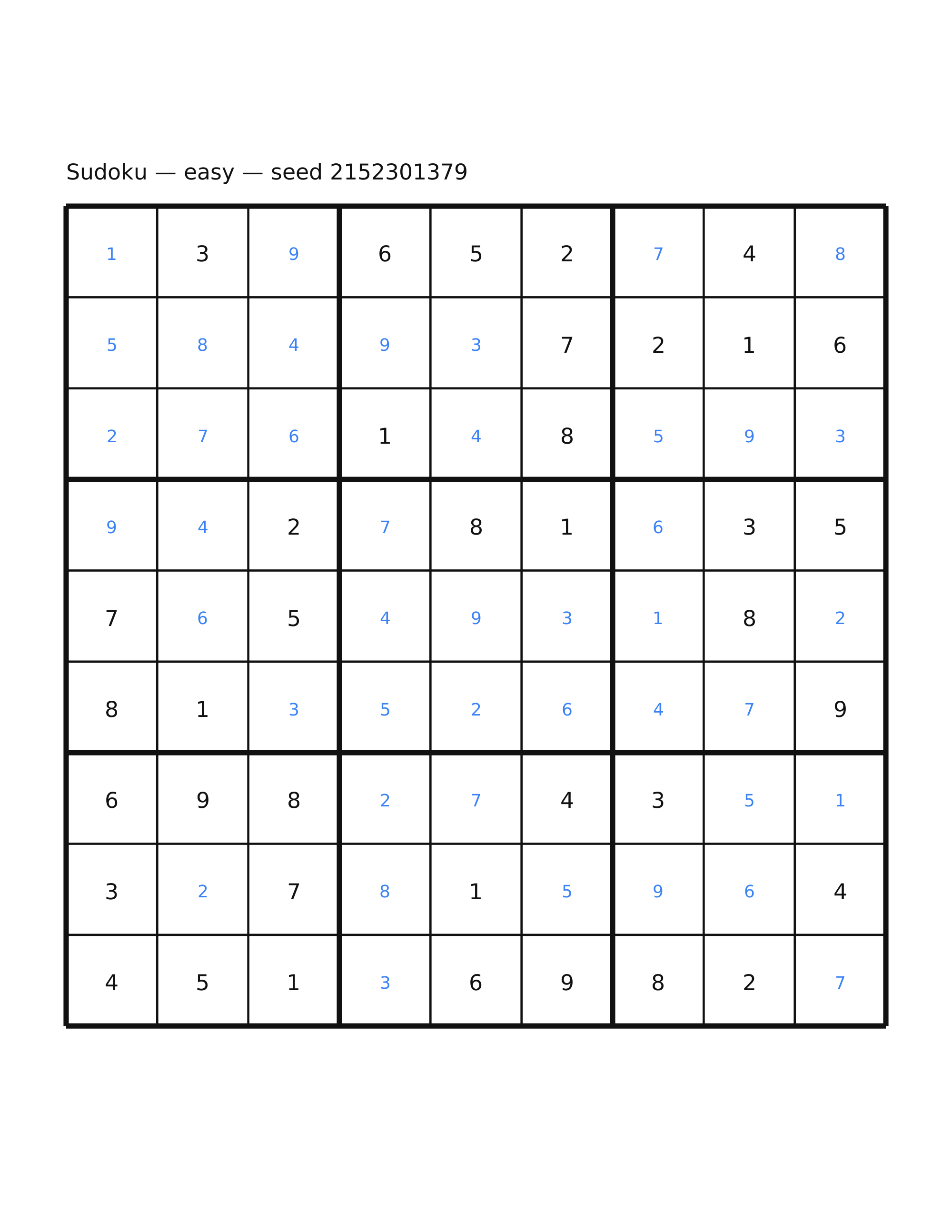 Sudoku — easy #5 — solution