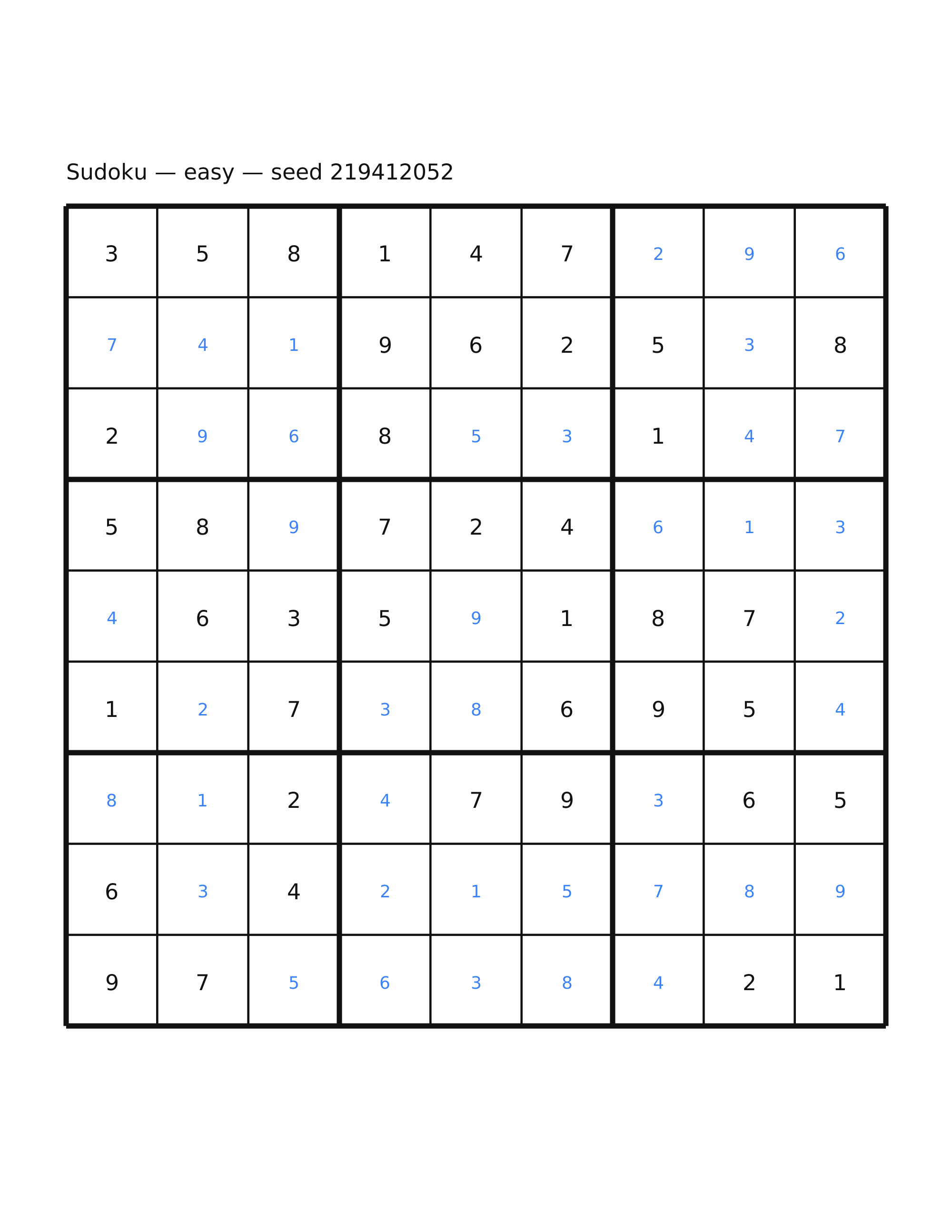 Sudoku — easy #41 — solution