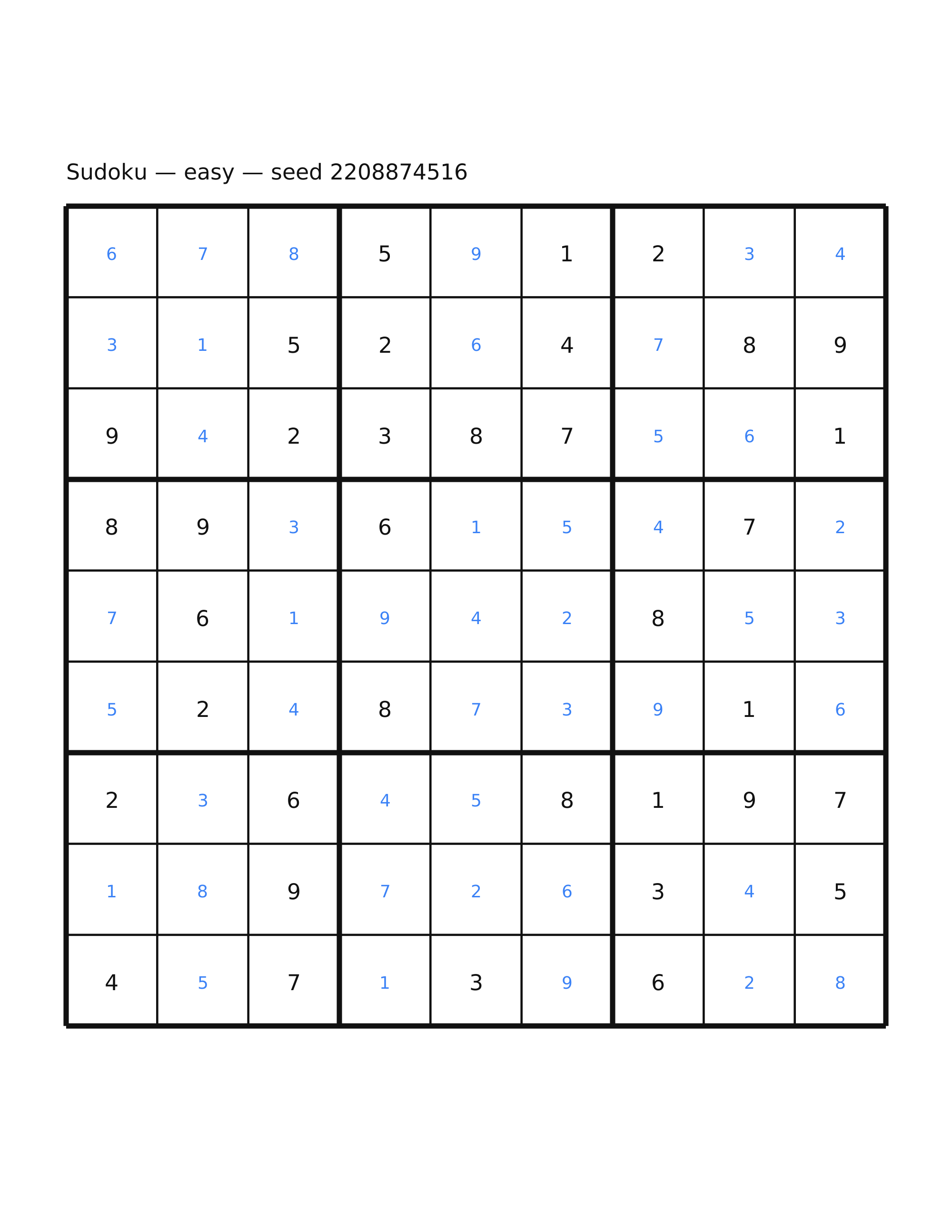 Sudoku — easy #42 — solution