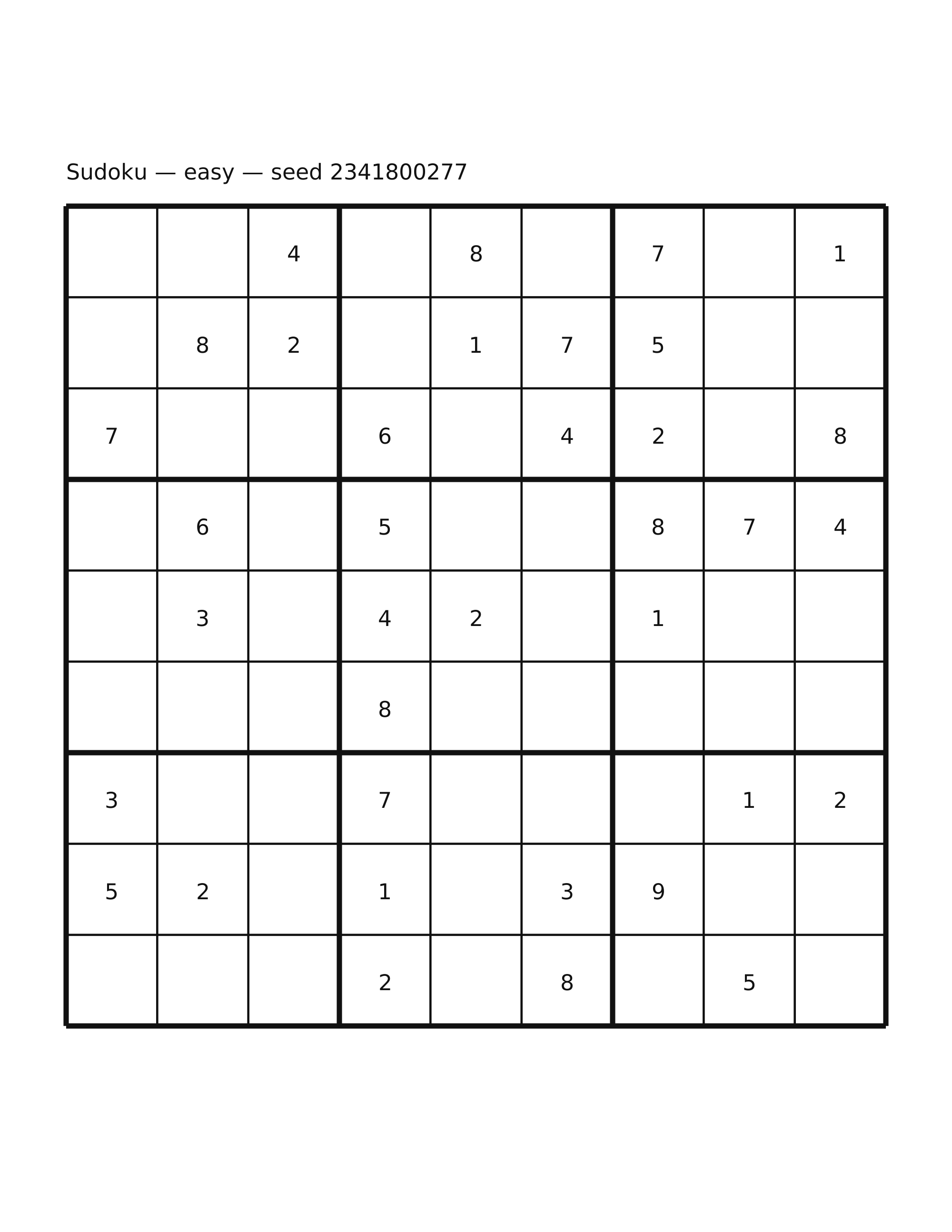 Sudoku — easy #61