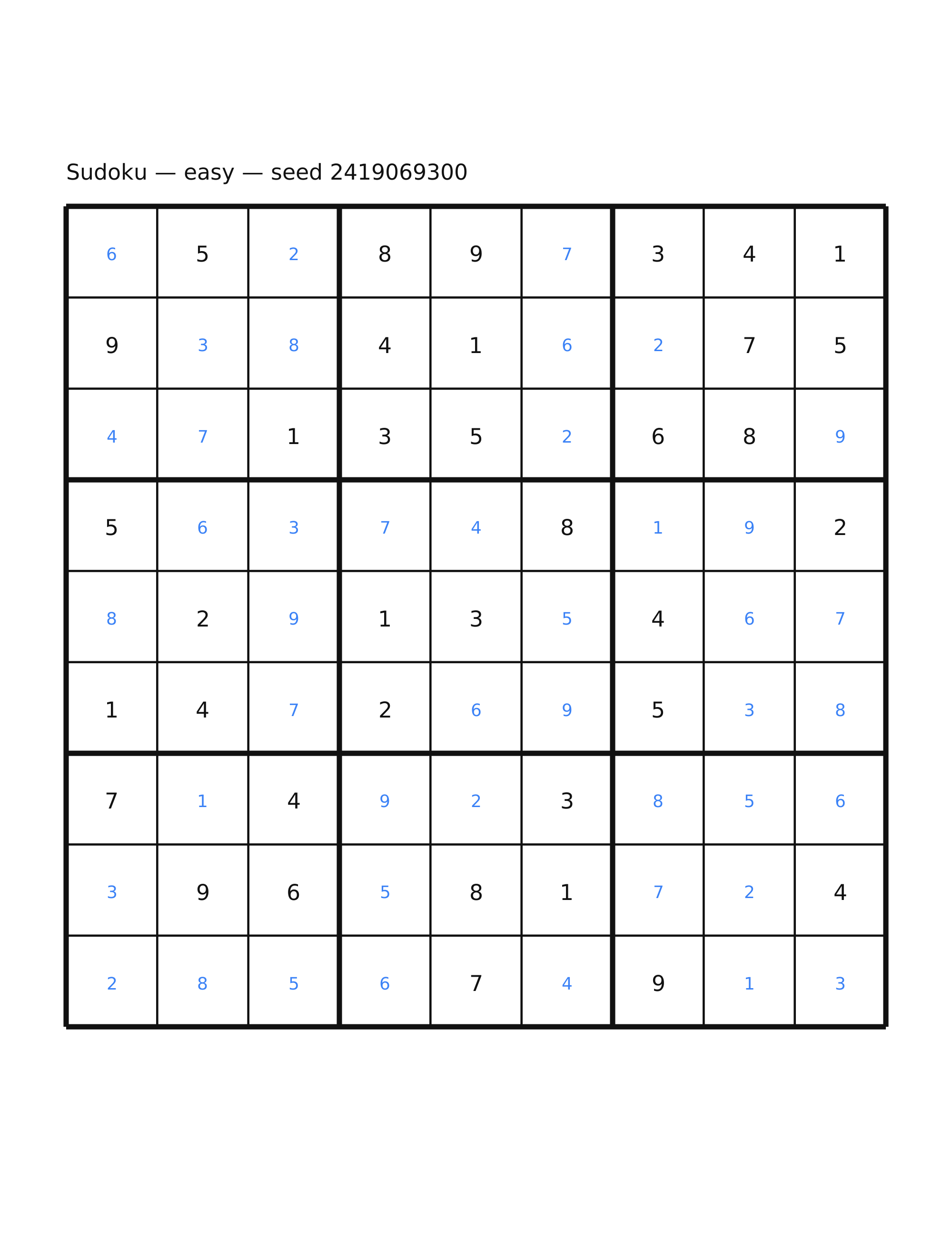 Sudoku — easy #43 — solution