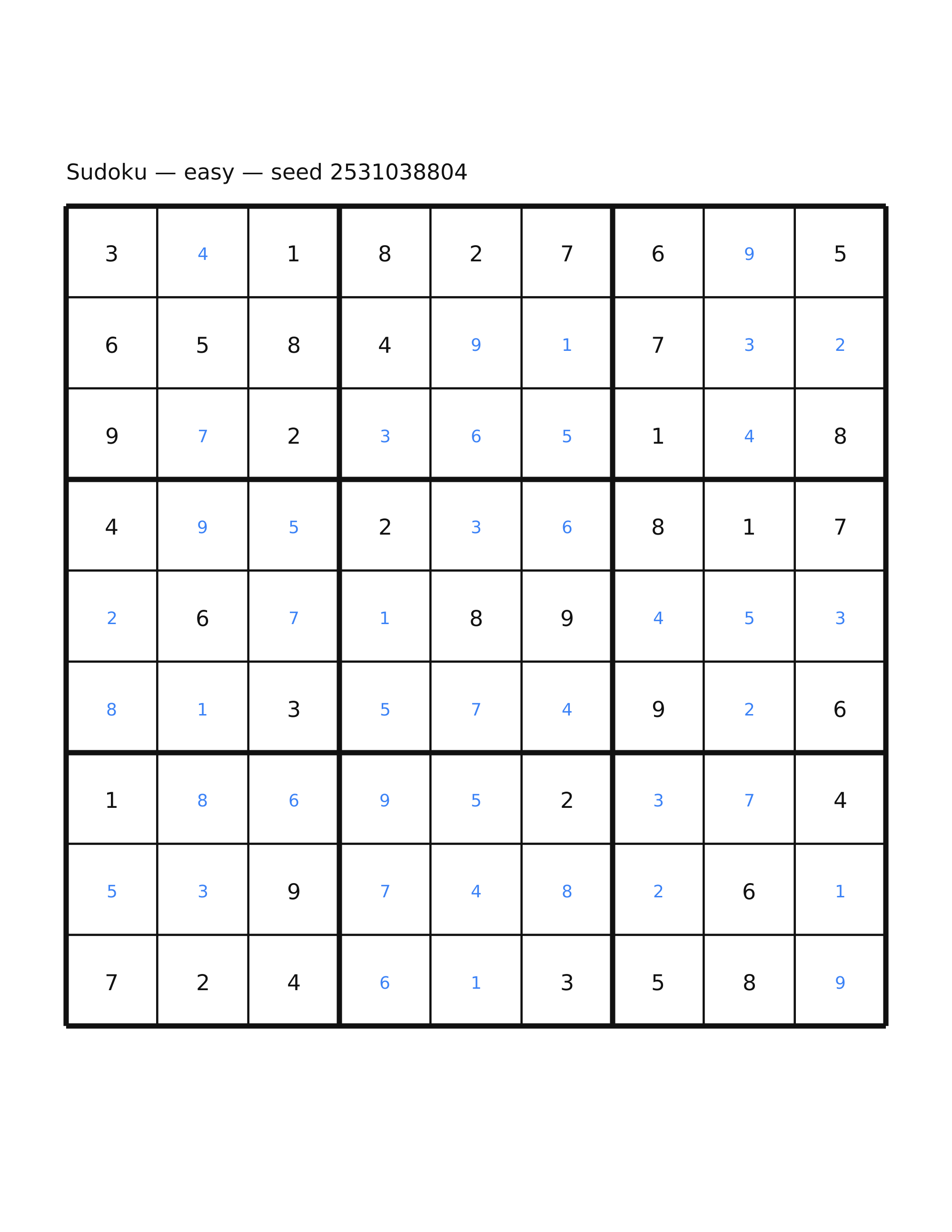 Sudoku — easy #26 — solution