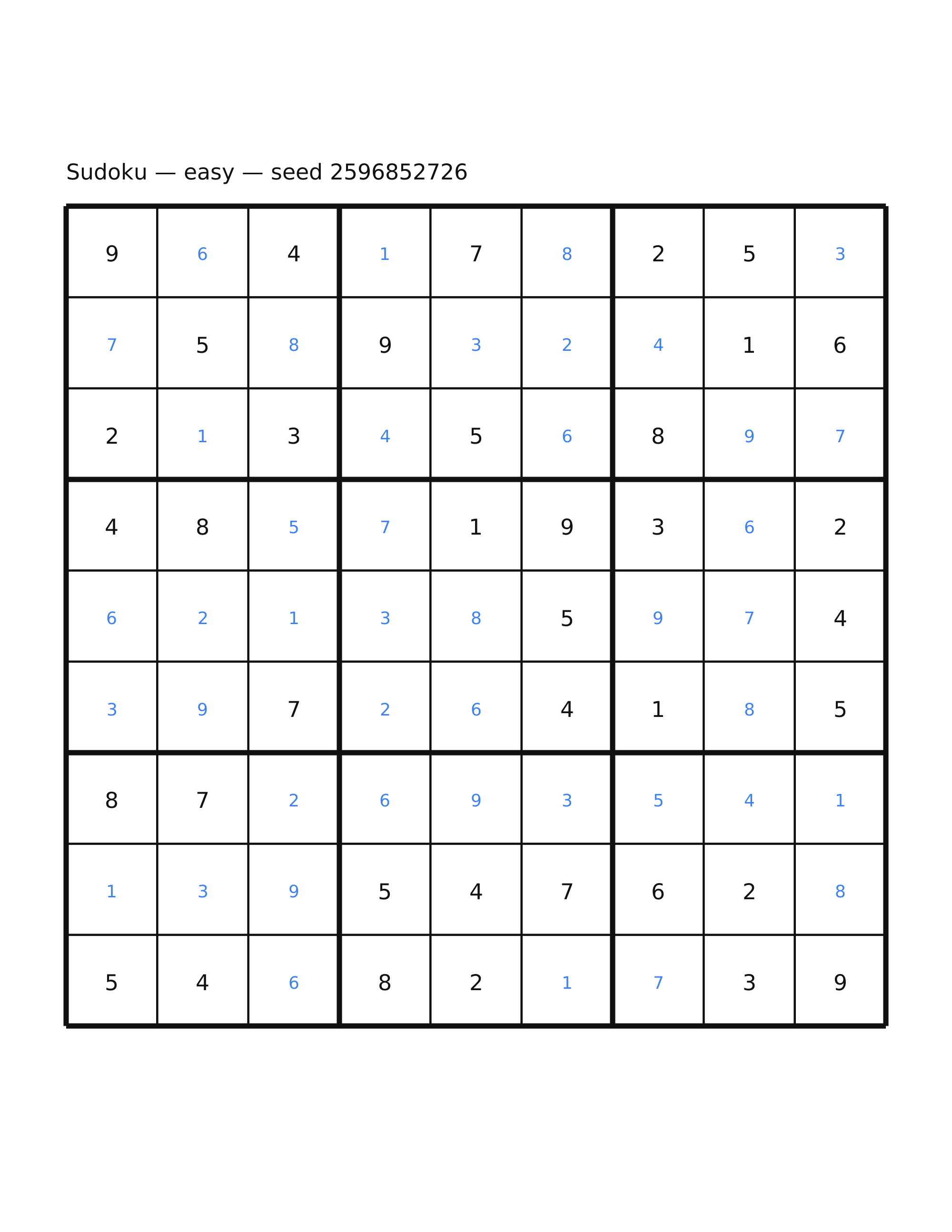 Sudoku — easy #10 — solution