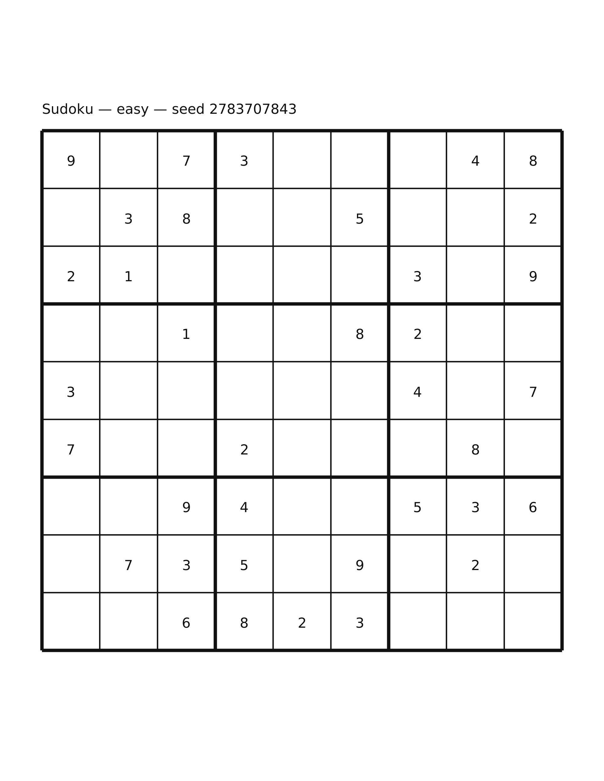 Sudoku — easy #58
