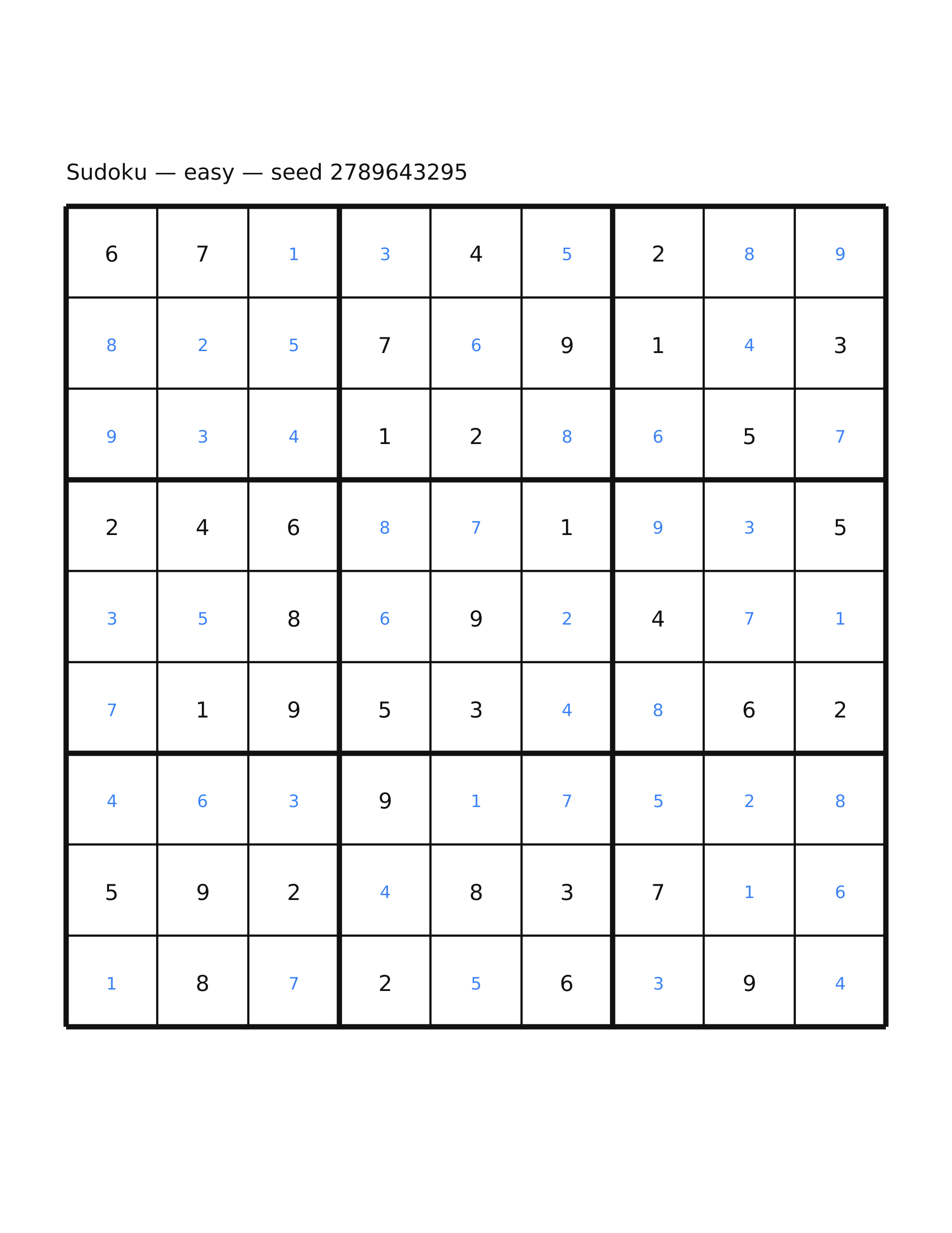 Sudoku — easy #69 — solution