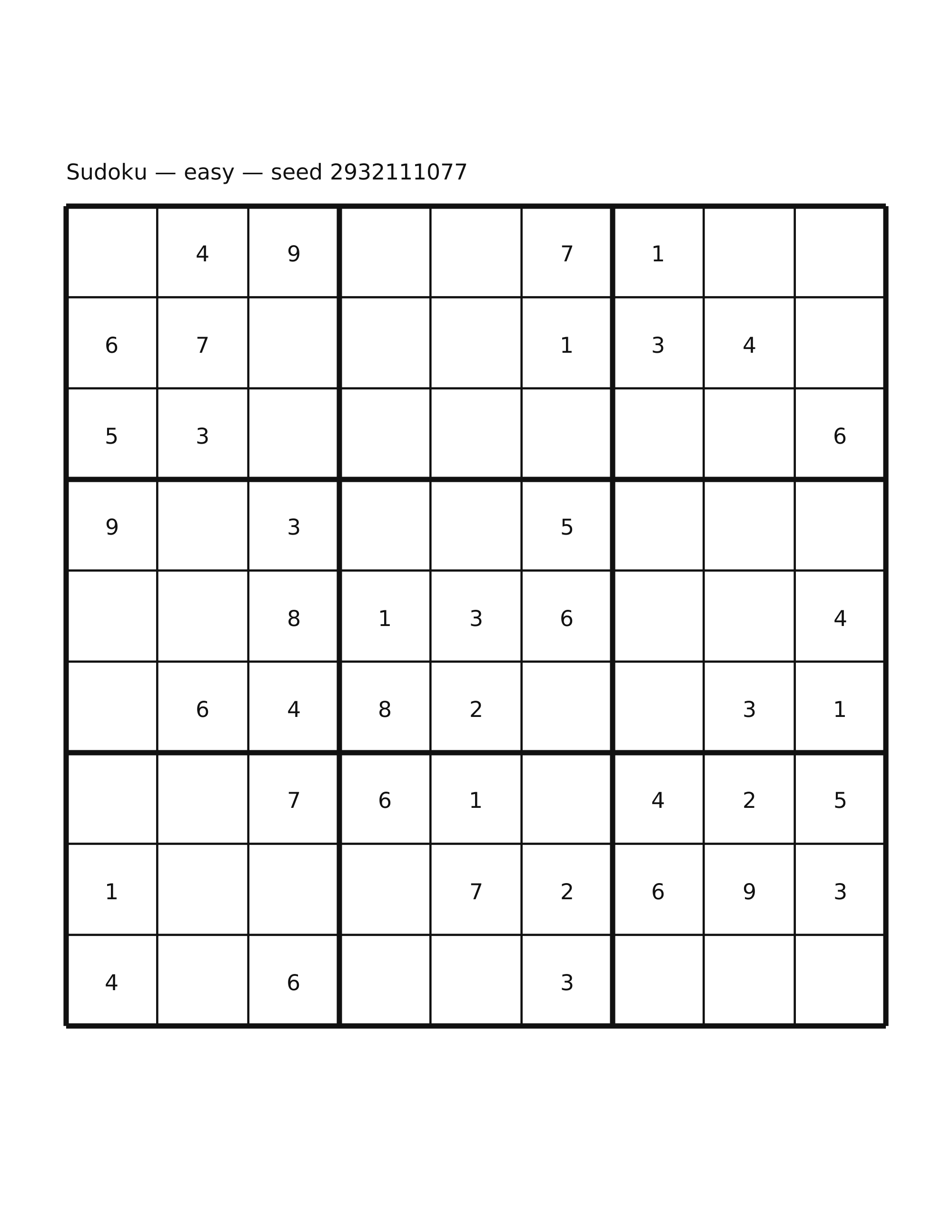 Sudoku — easy #7