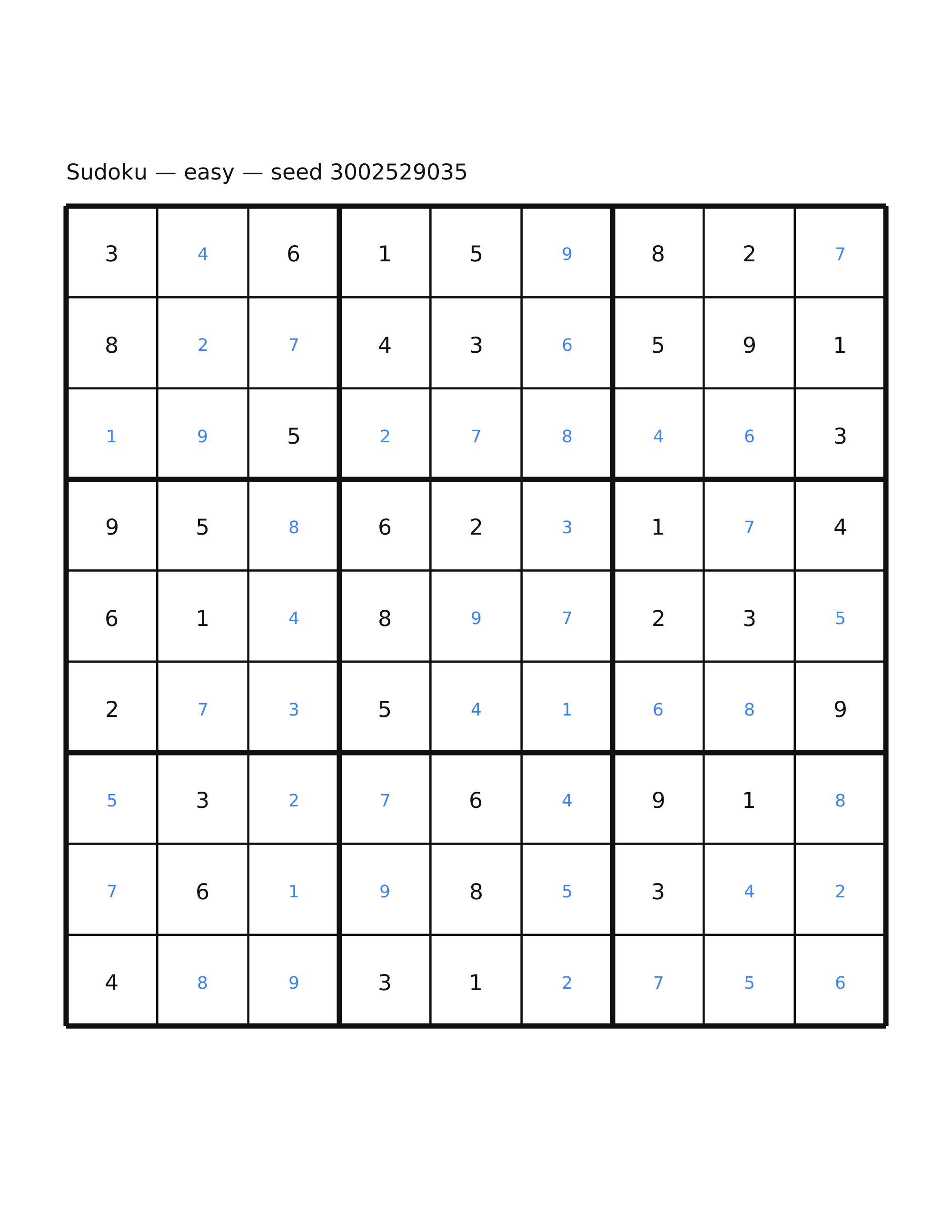 Sudoku — easy #60 — solution