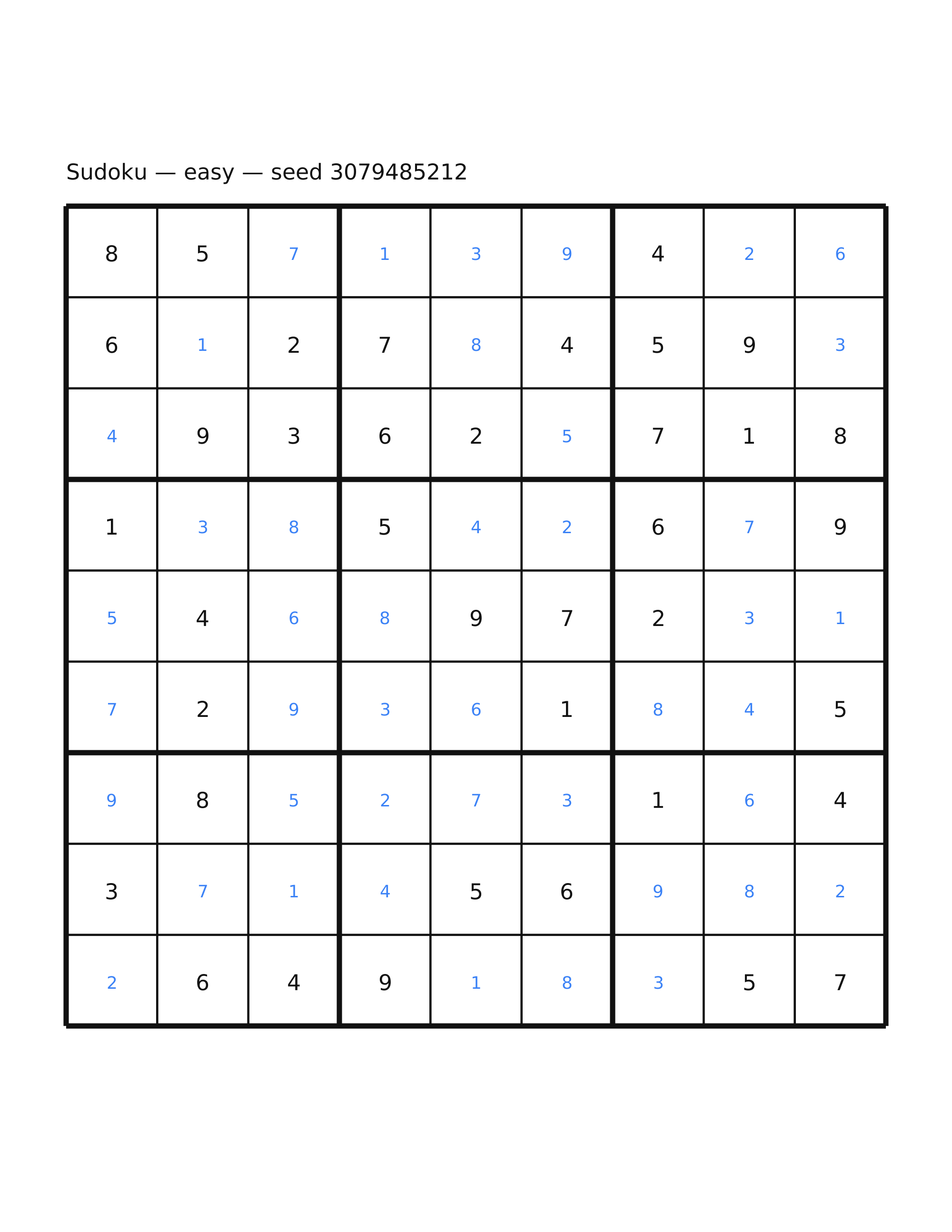 Sudoku — easy #68 — solution