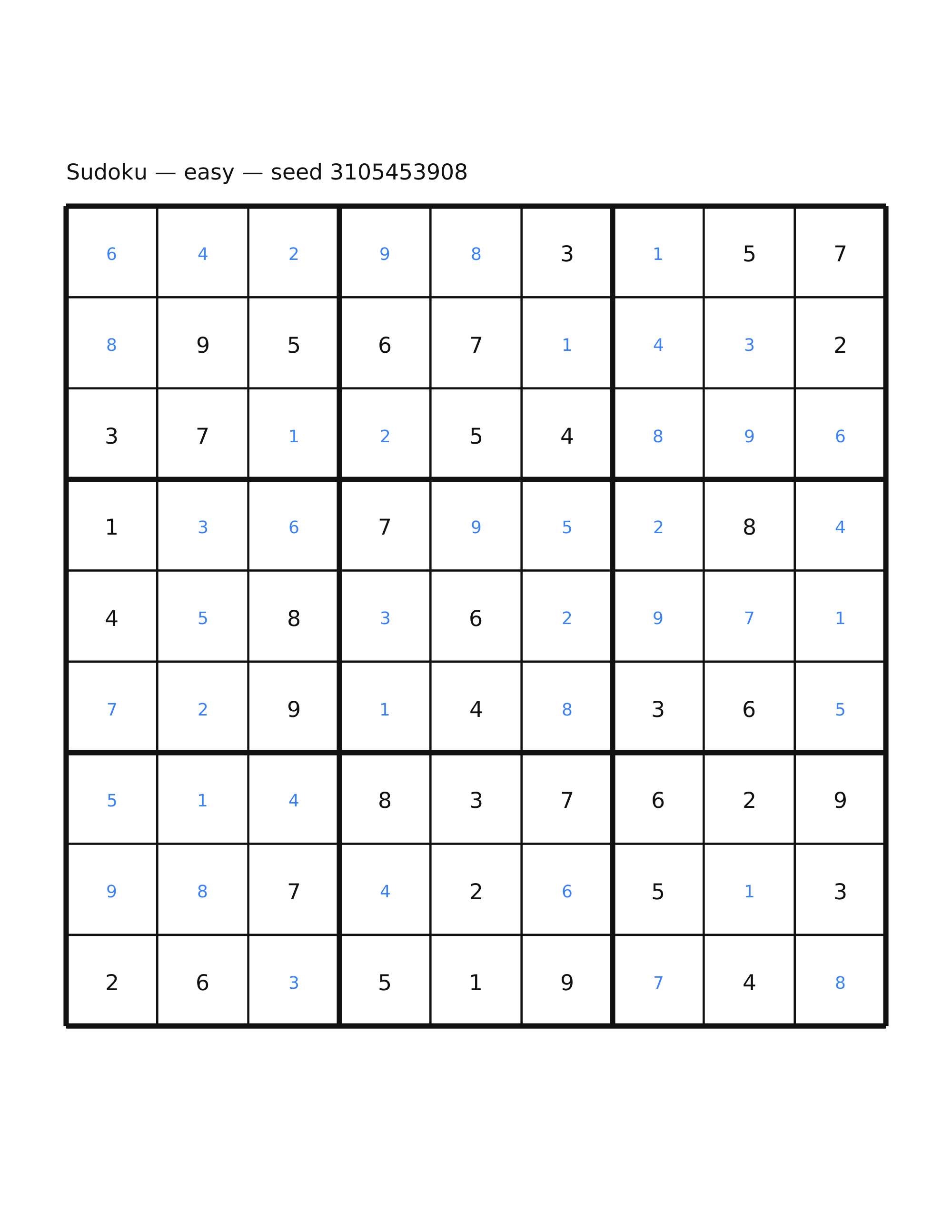 Sudoku — easy #40 — solution