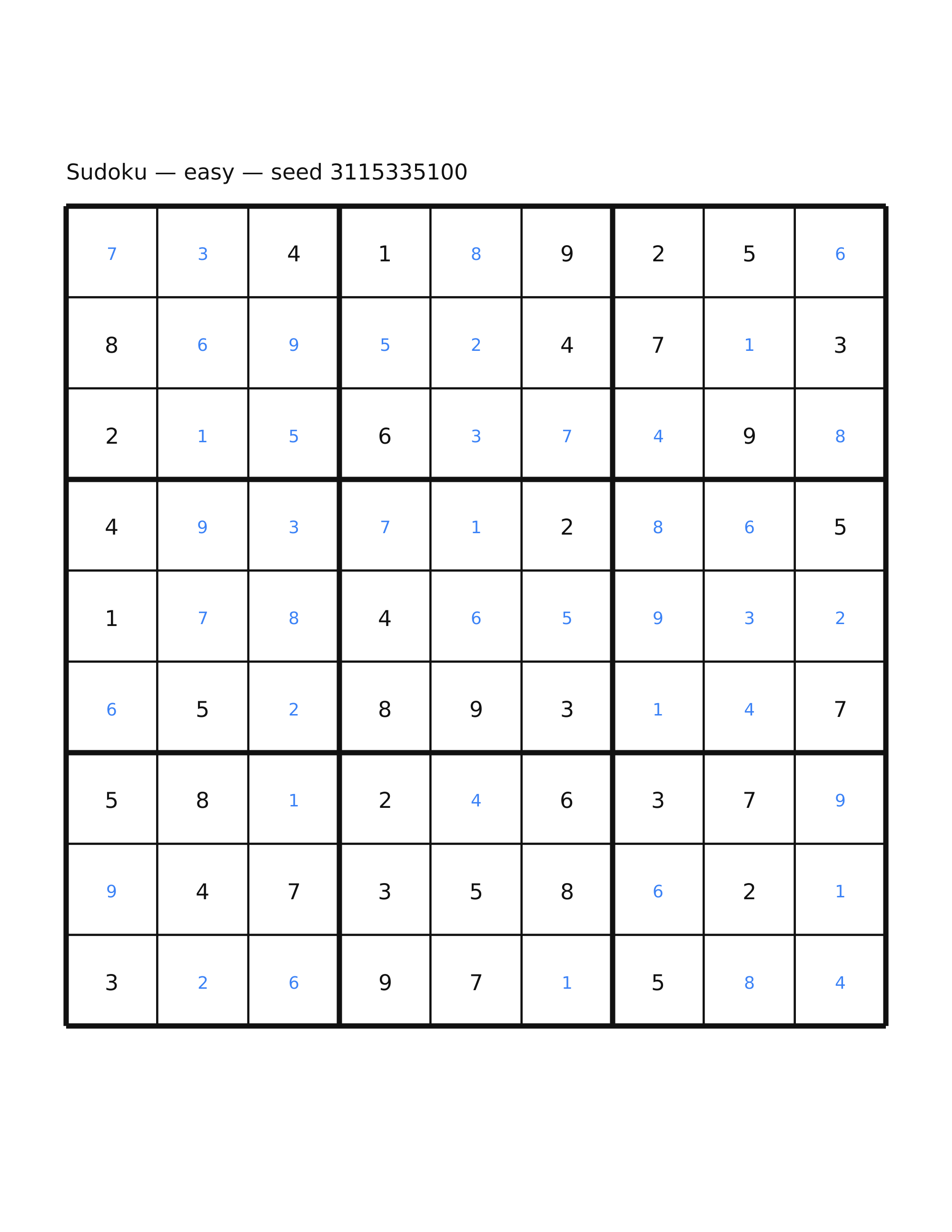 Sudoku — easy #49 — solution
