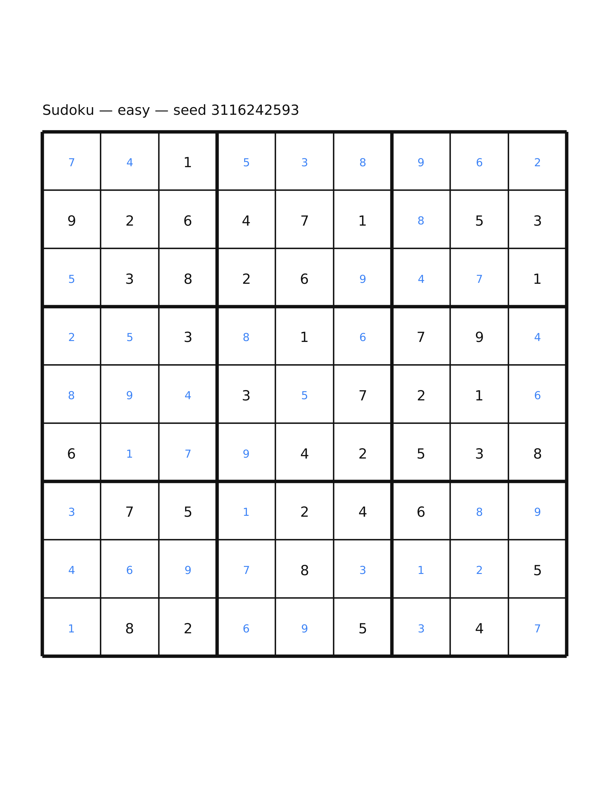 Sudoku — easy #8 — solution