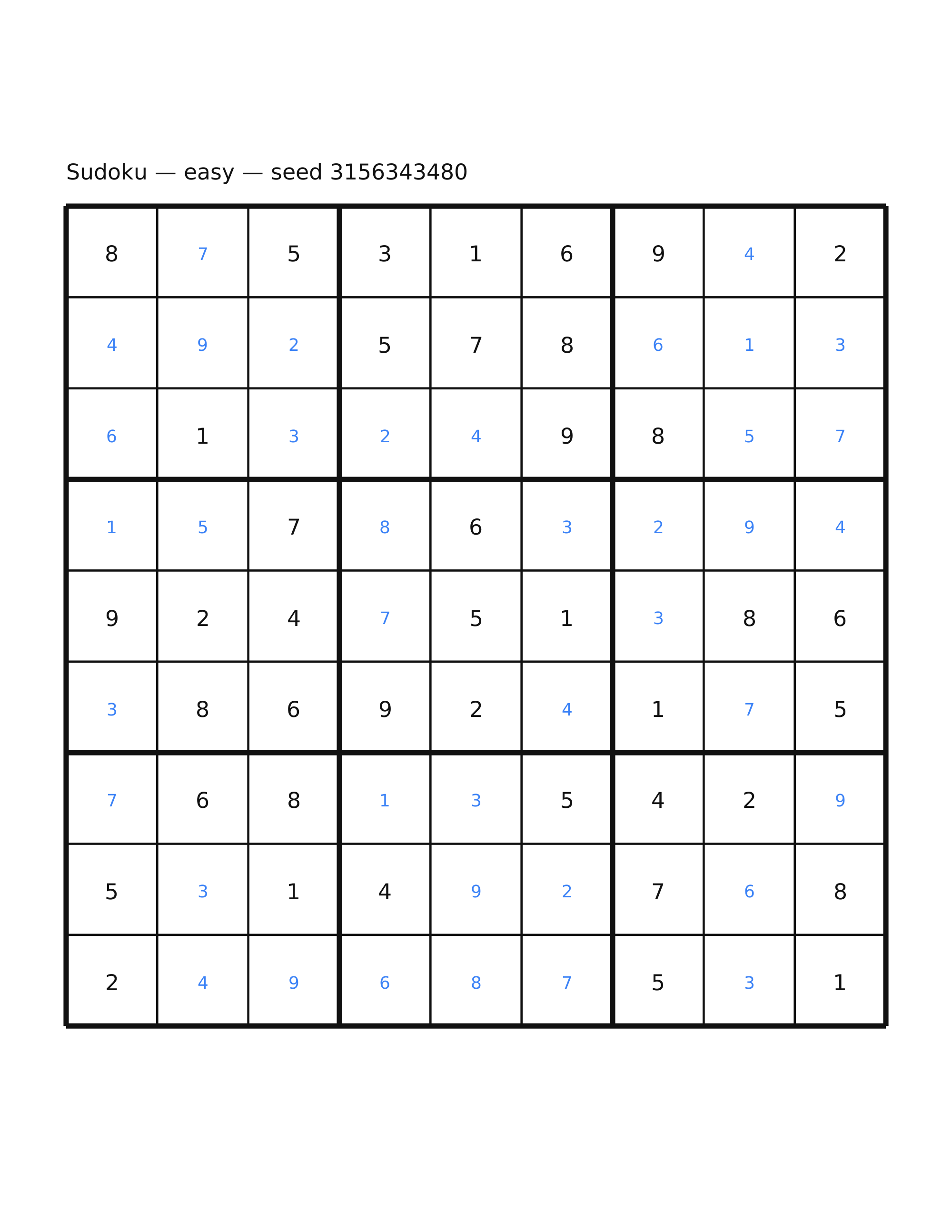Sudoku — easy #32 — solution
