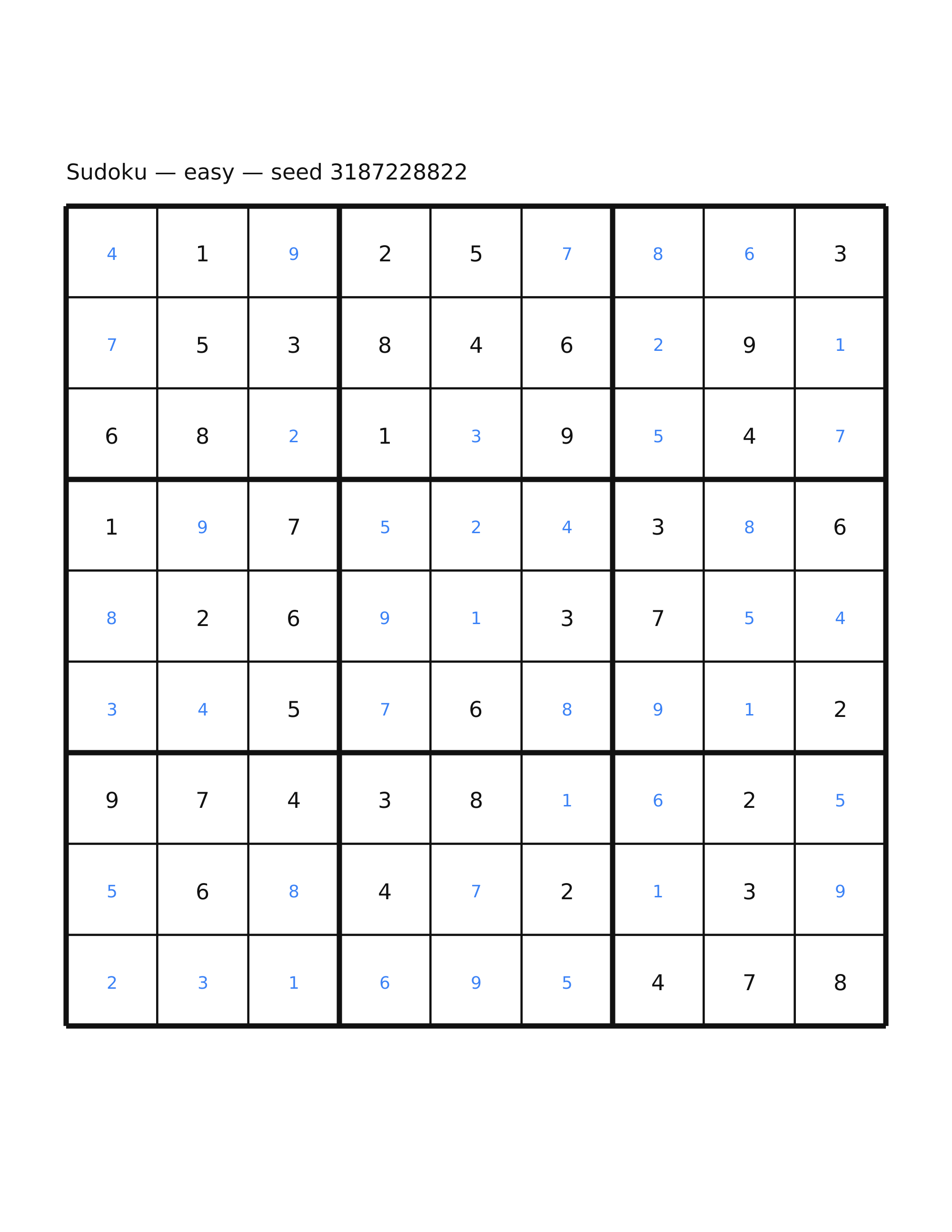 Sudoku — easy #59 — solution