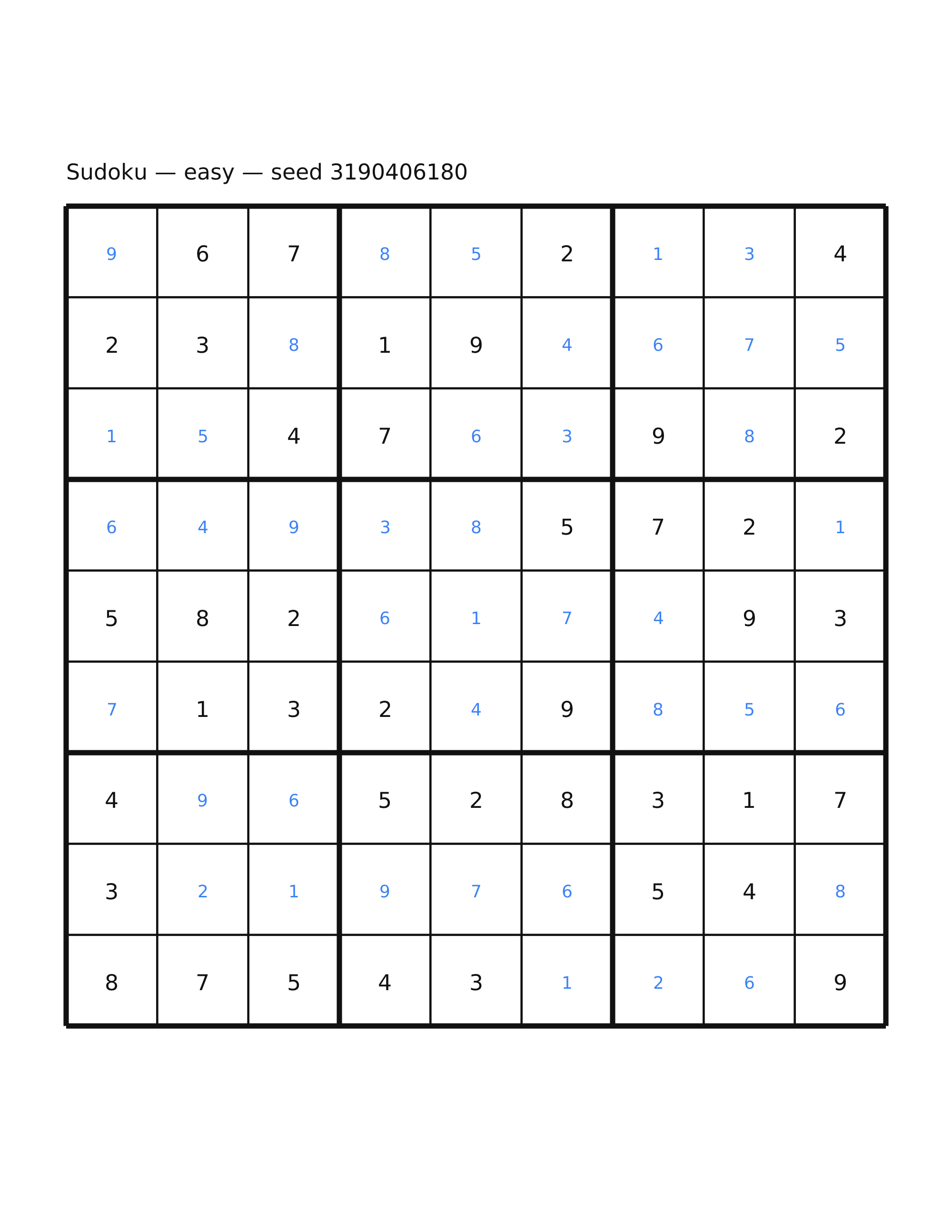Sudoku — easy #68 — solution