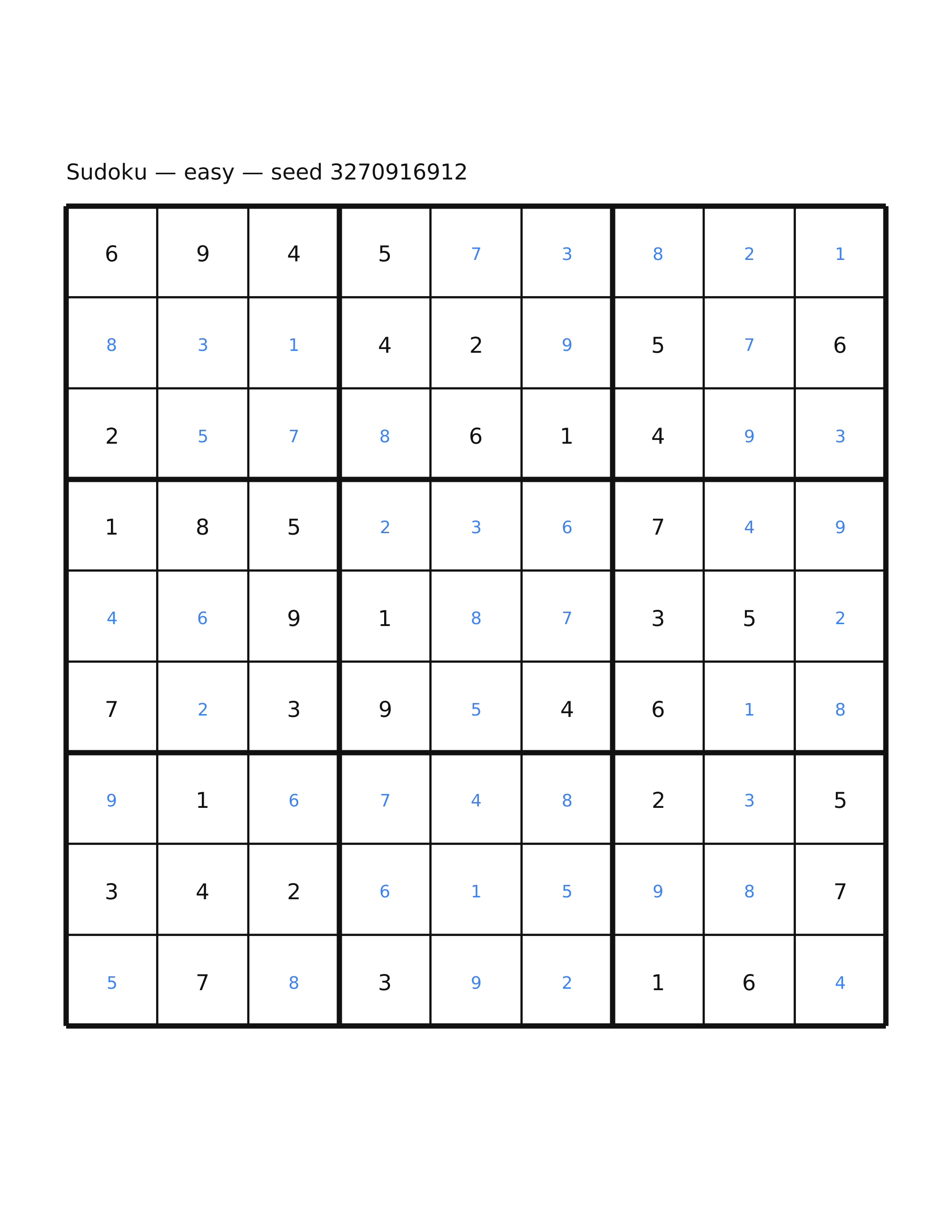 Sudoku — easy #60 — solution