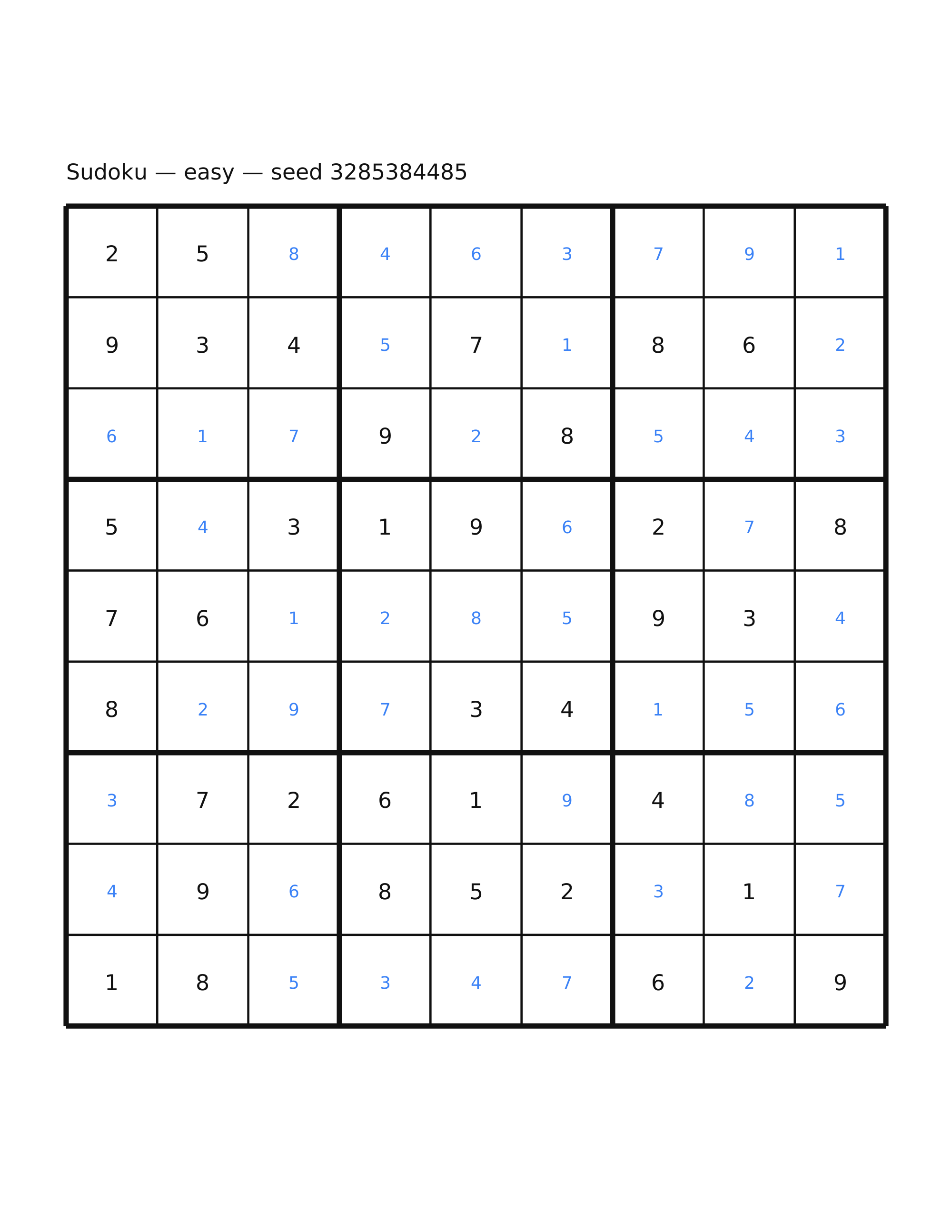 Sudoku — easy #13 — solution