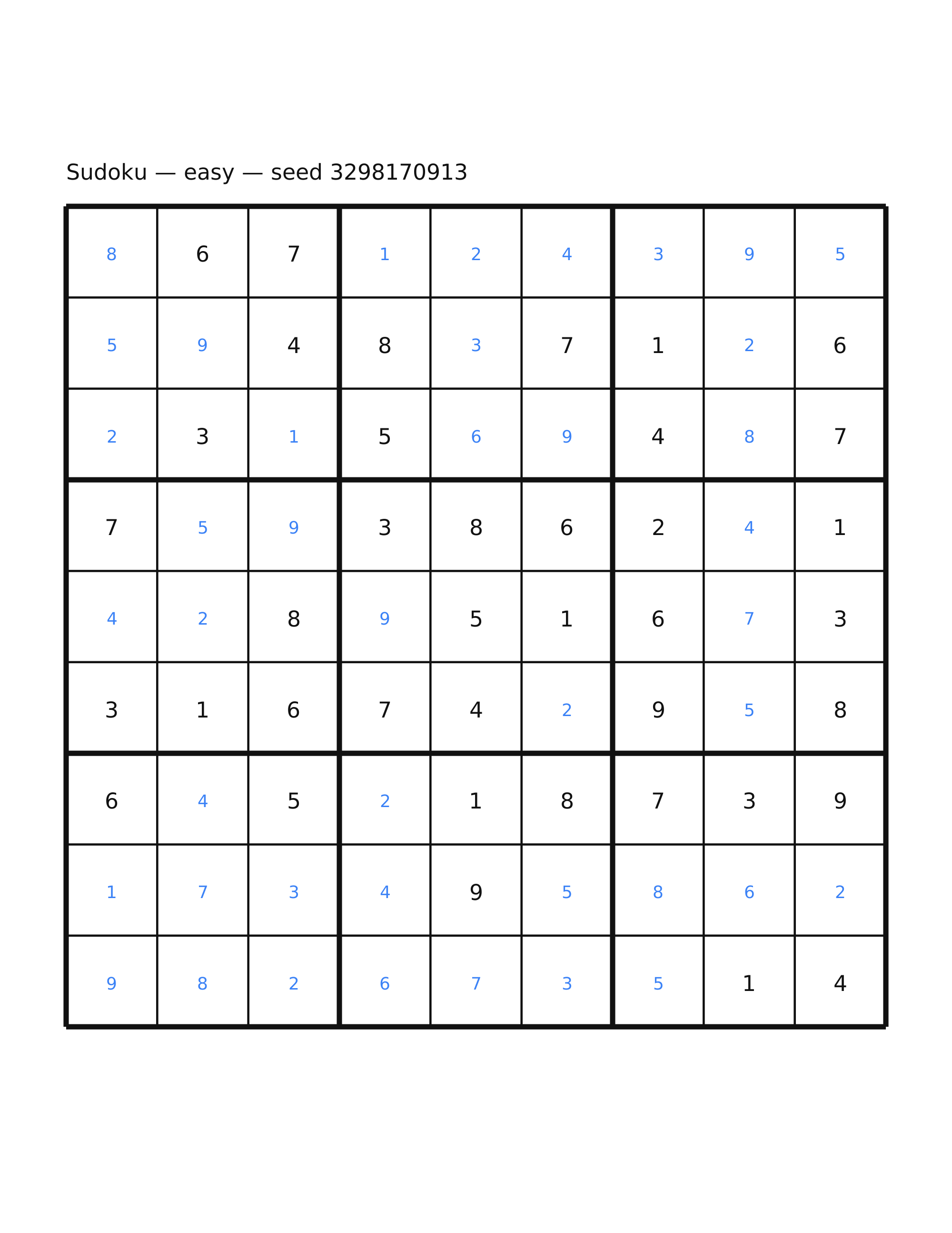 Sudoku — easy #44 — solution
