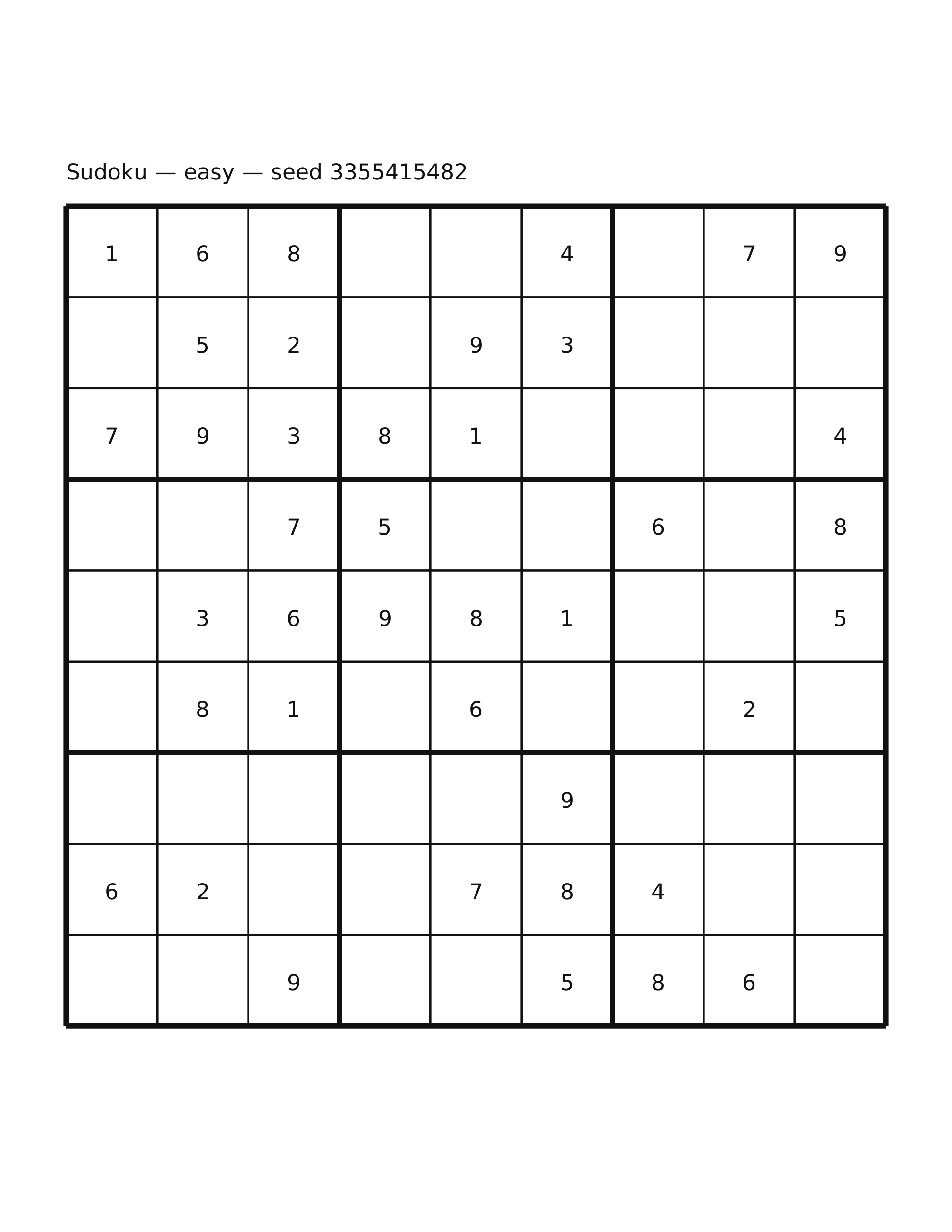 Sudoku — easy #61