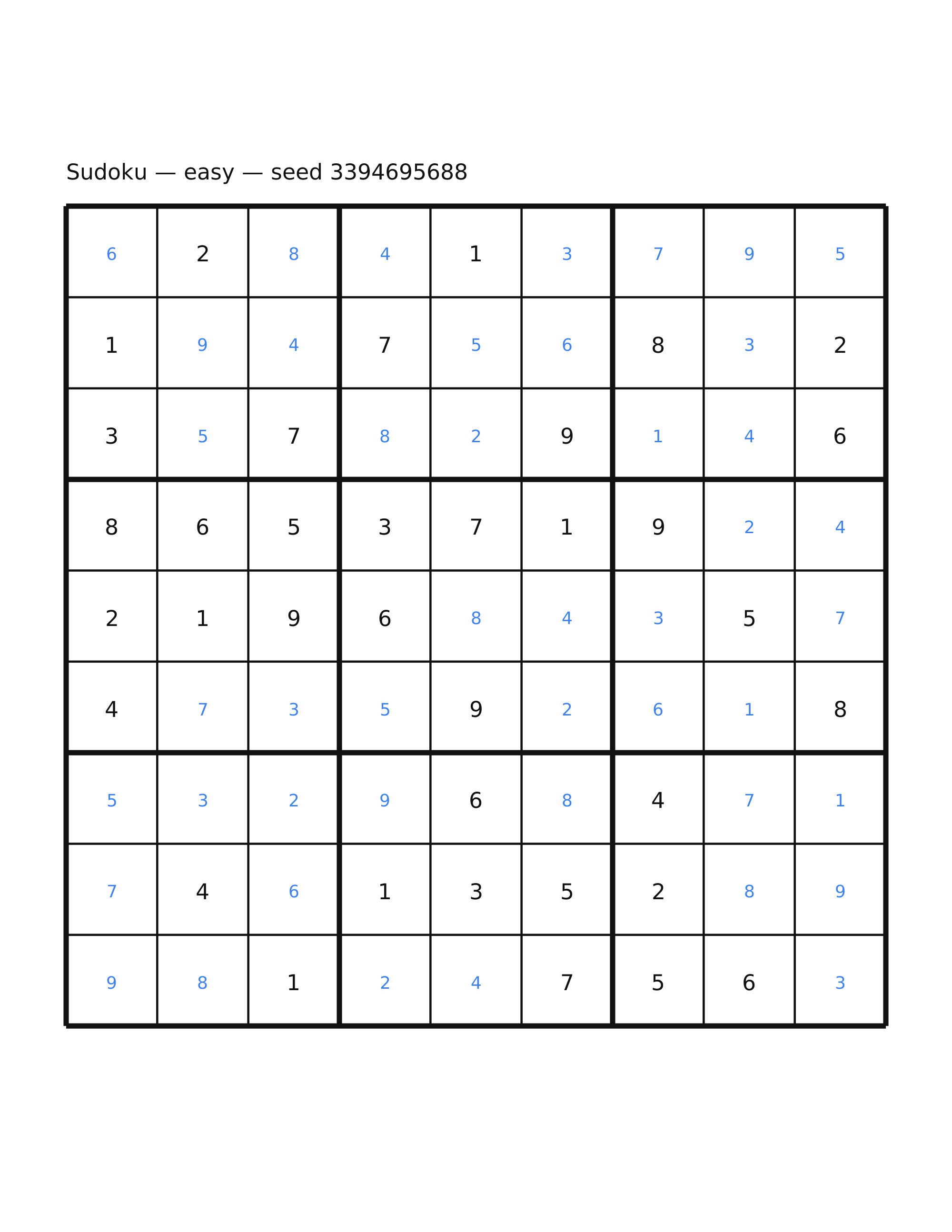 Sudoku — easy #45 — solution