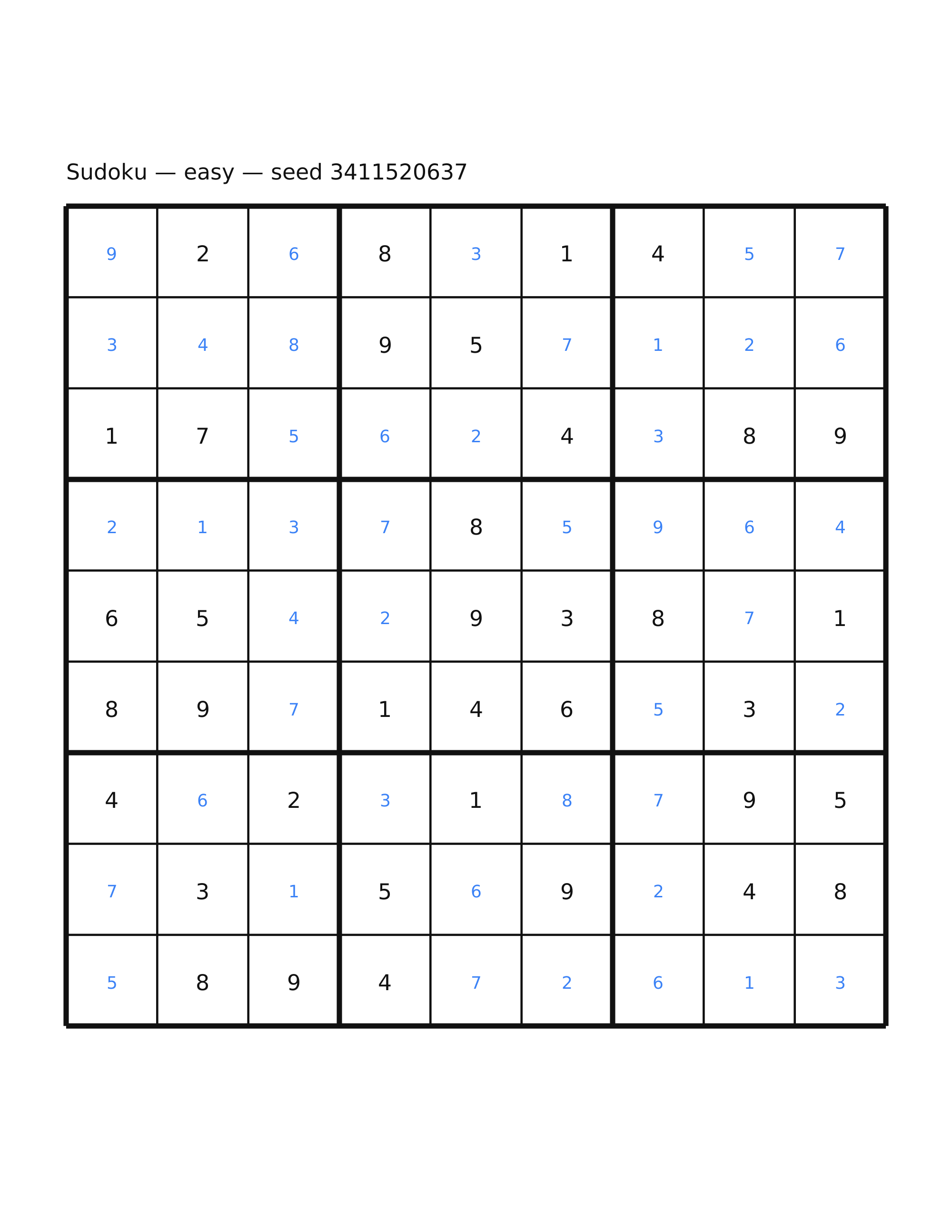 Sudoku — easy #70 — solution