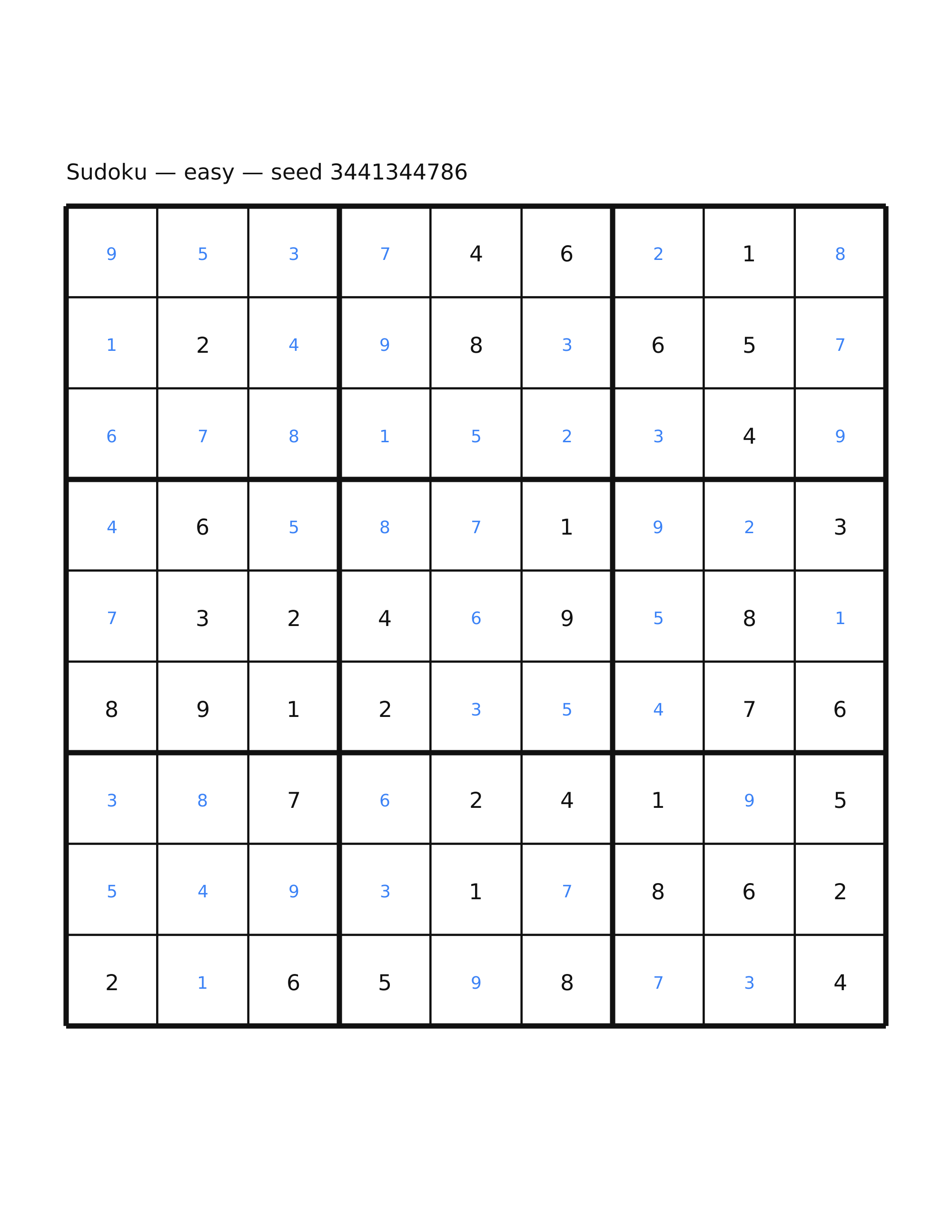 Sudoku — easy #42 — solution