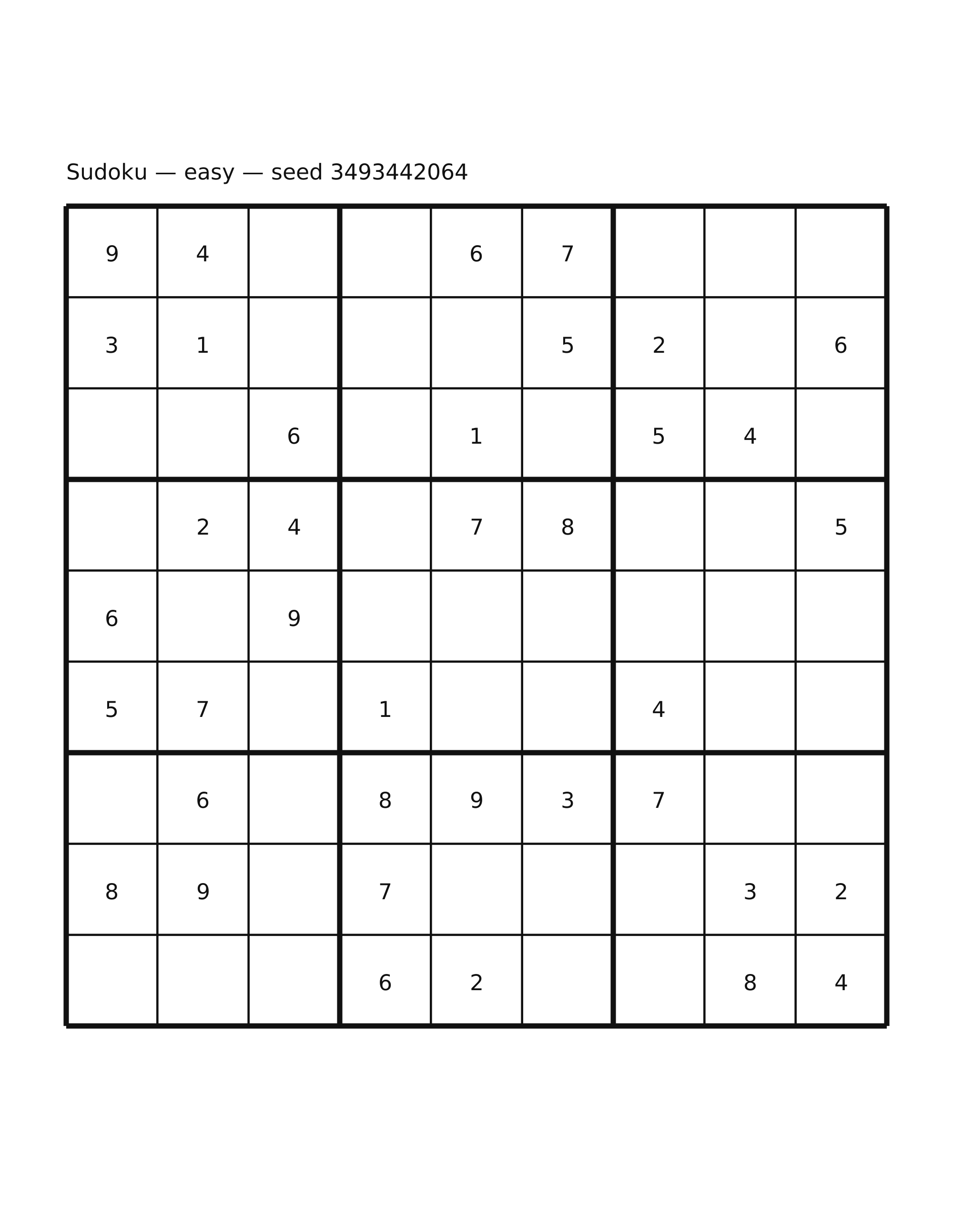 Sudoku — easy #62