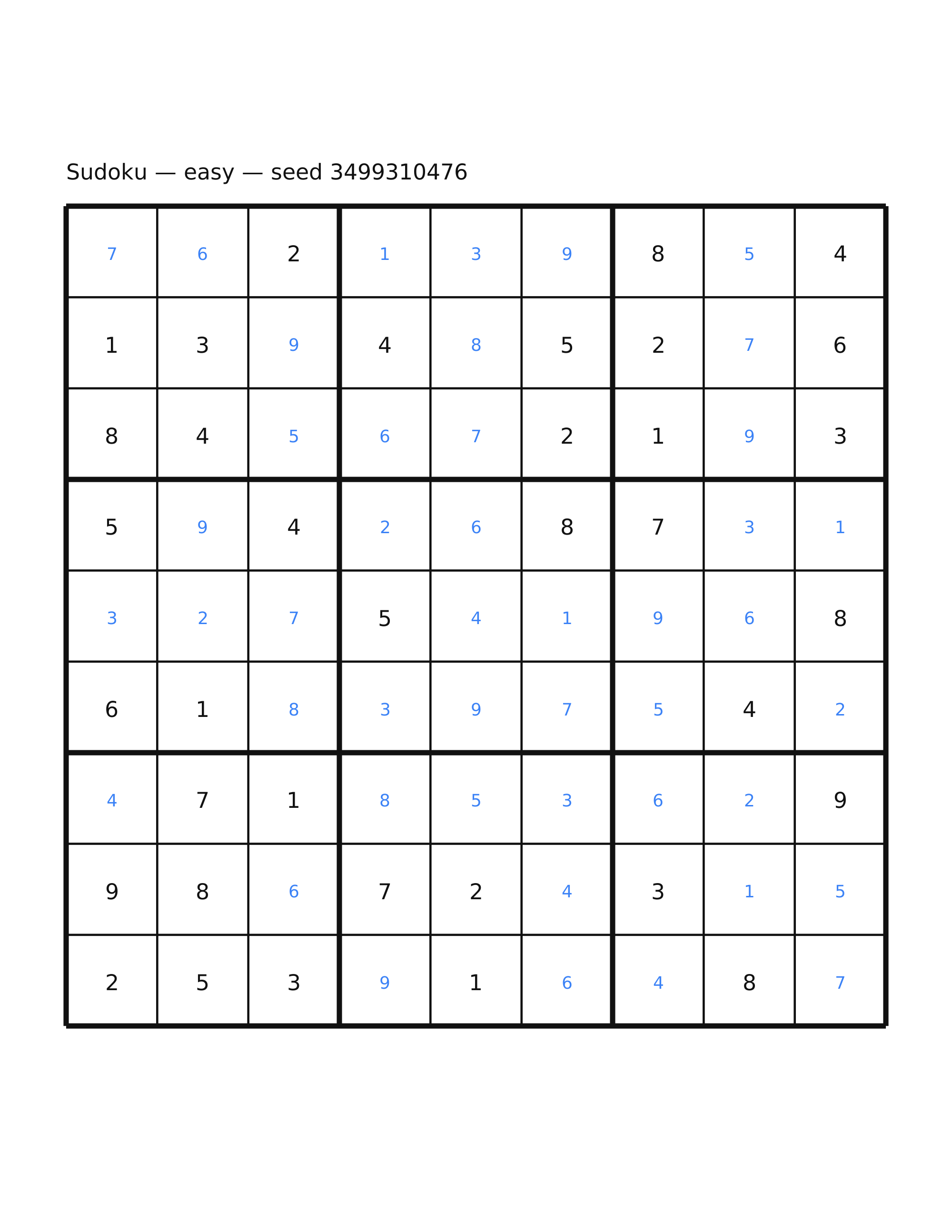 Sudoku — easy #42 — solution