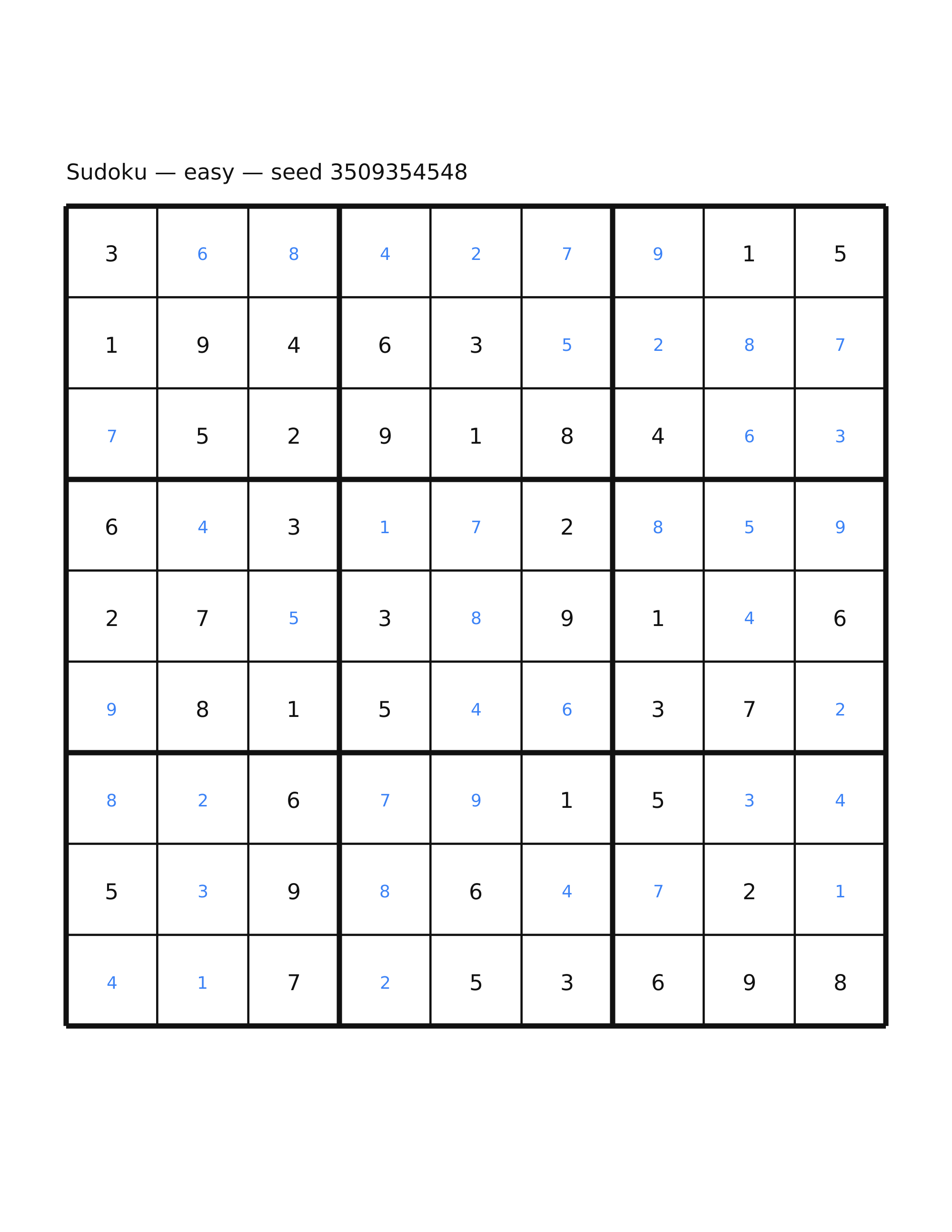 Sudoku — easy #41 — solution
