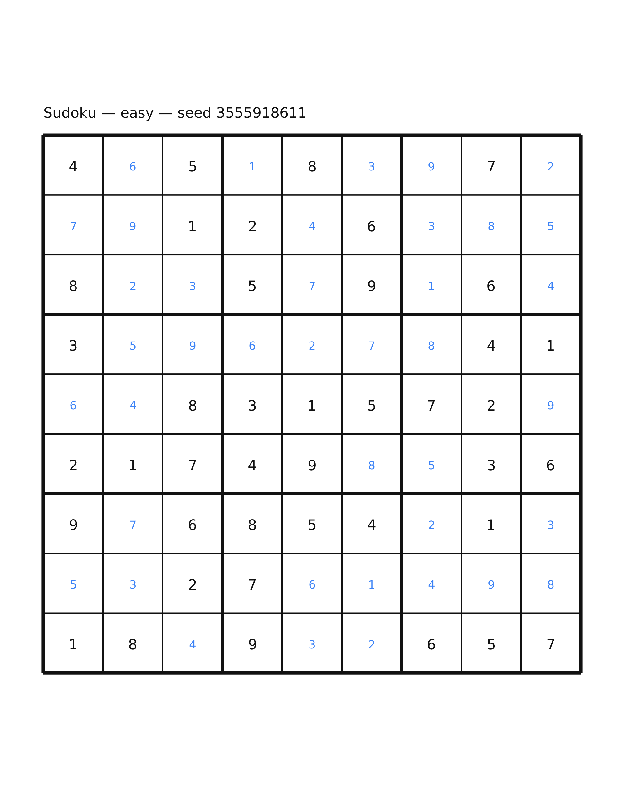 Sudoku — easy #50 — solution