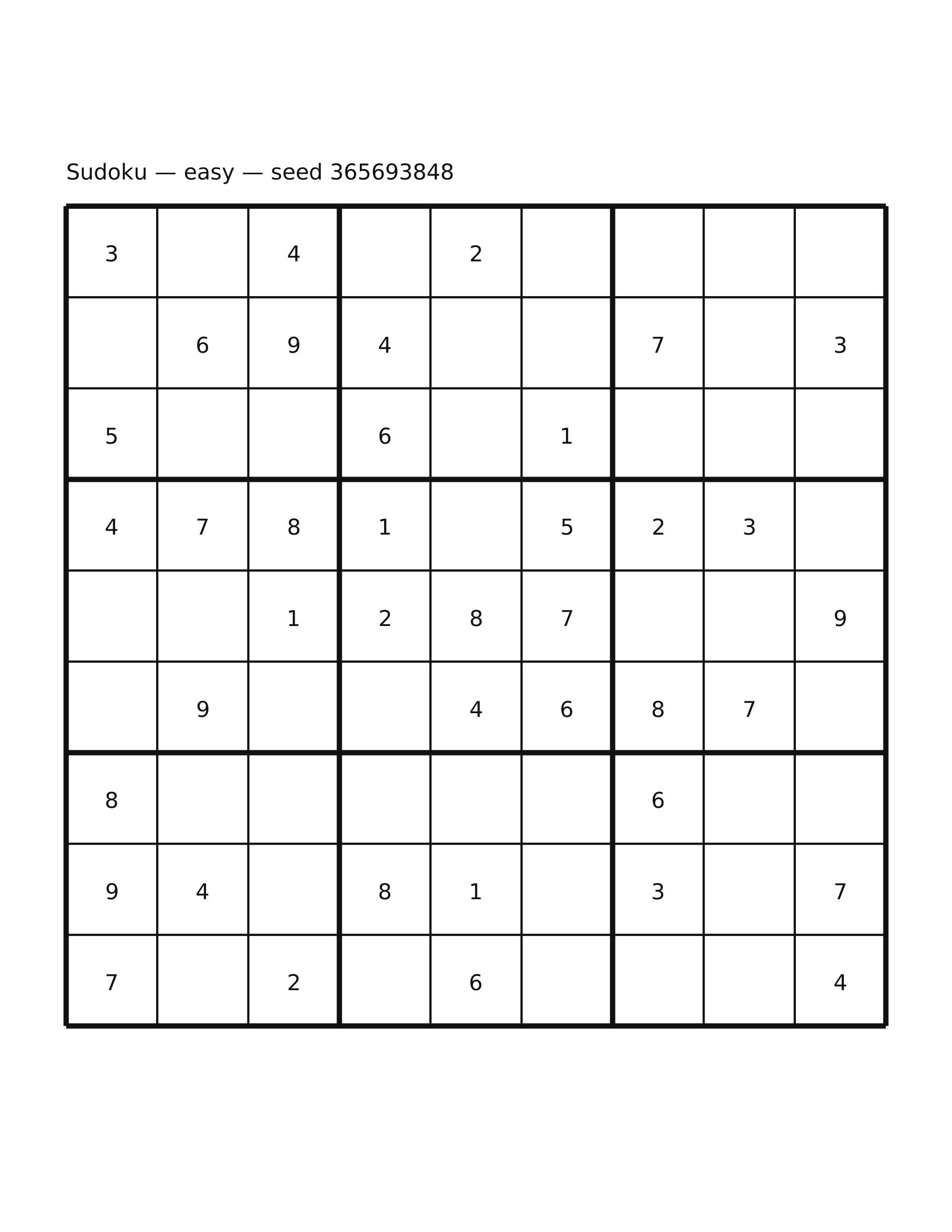 Sudoku — easy #16