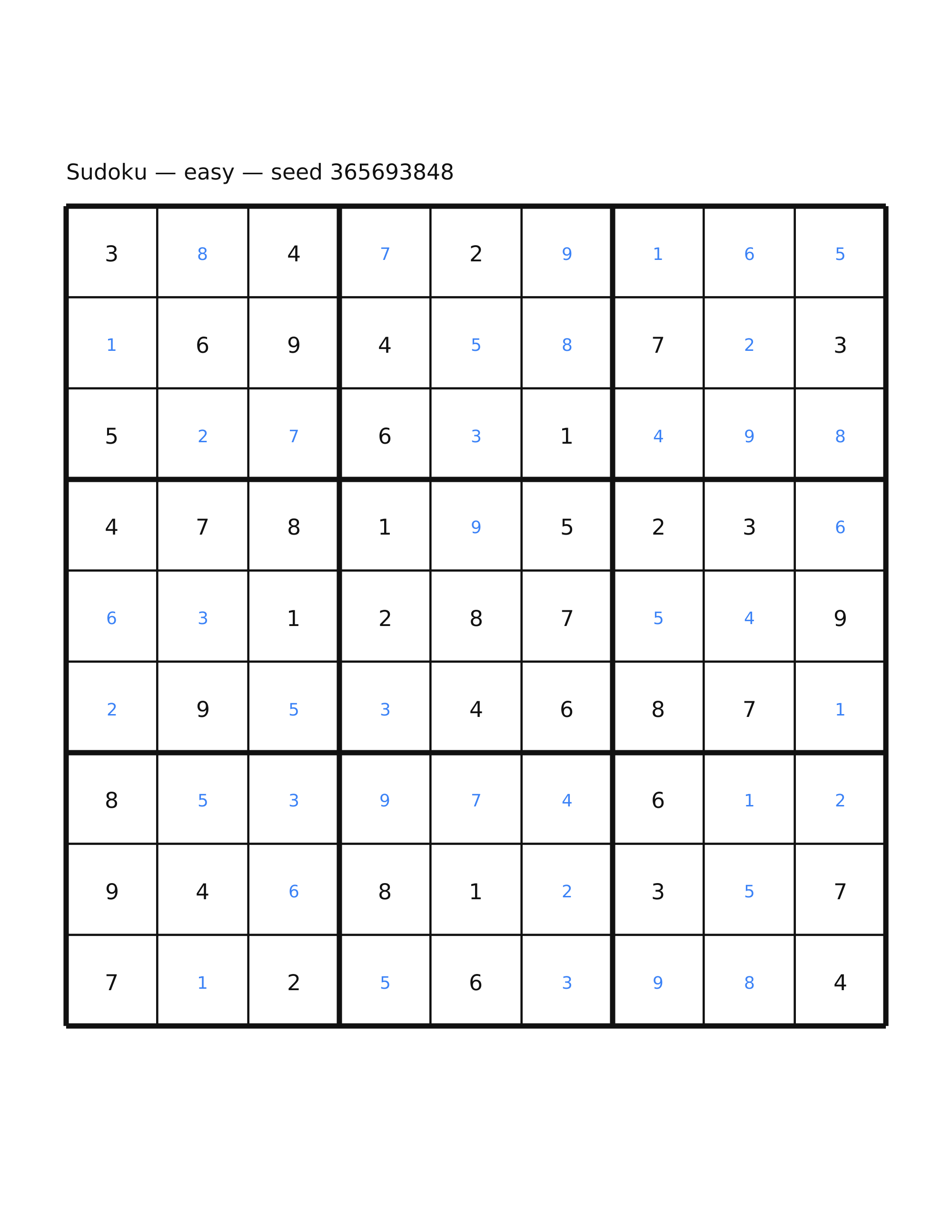 Sudoku — easy #16 — solution