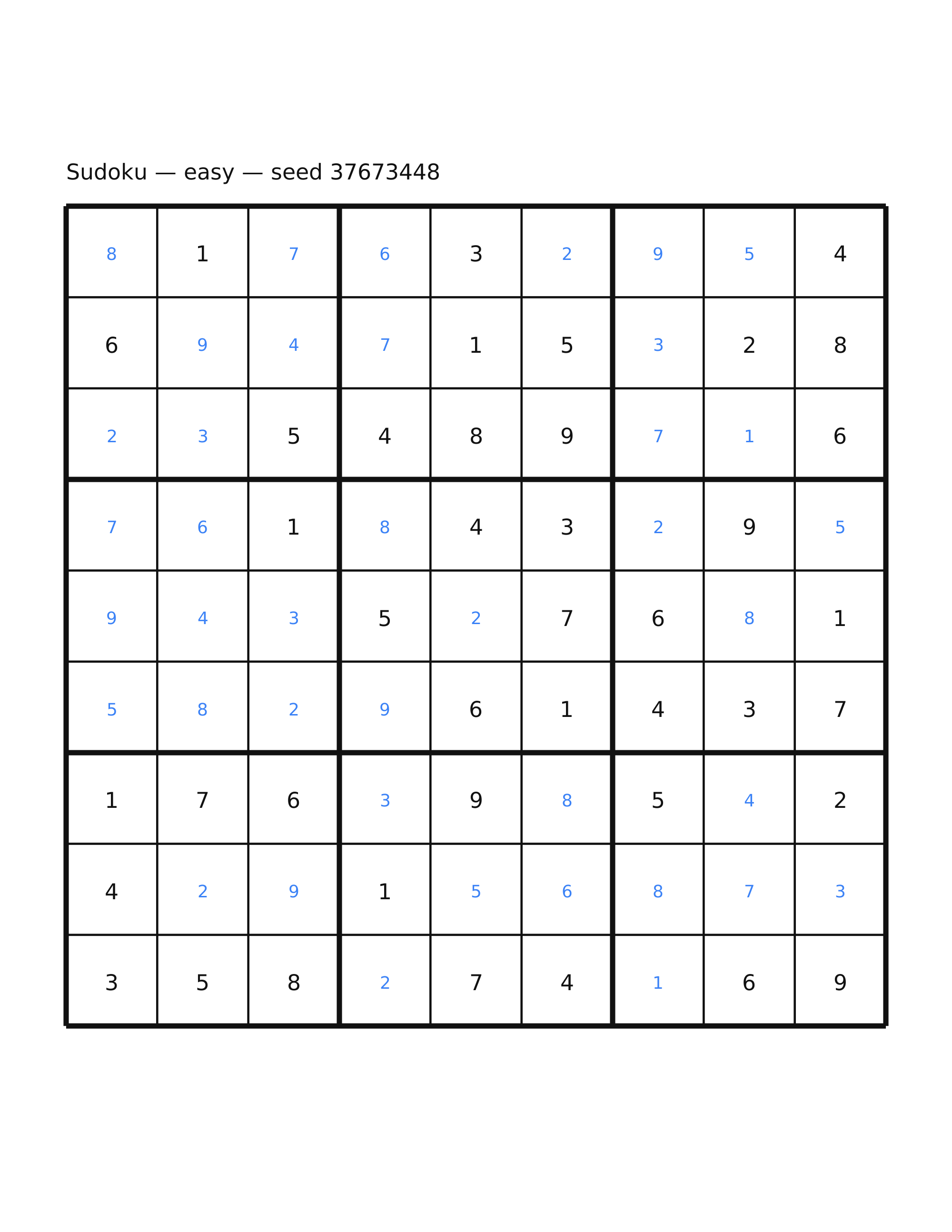 Sudoku — easy #30 — solution