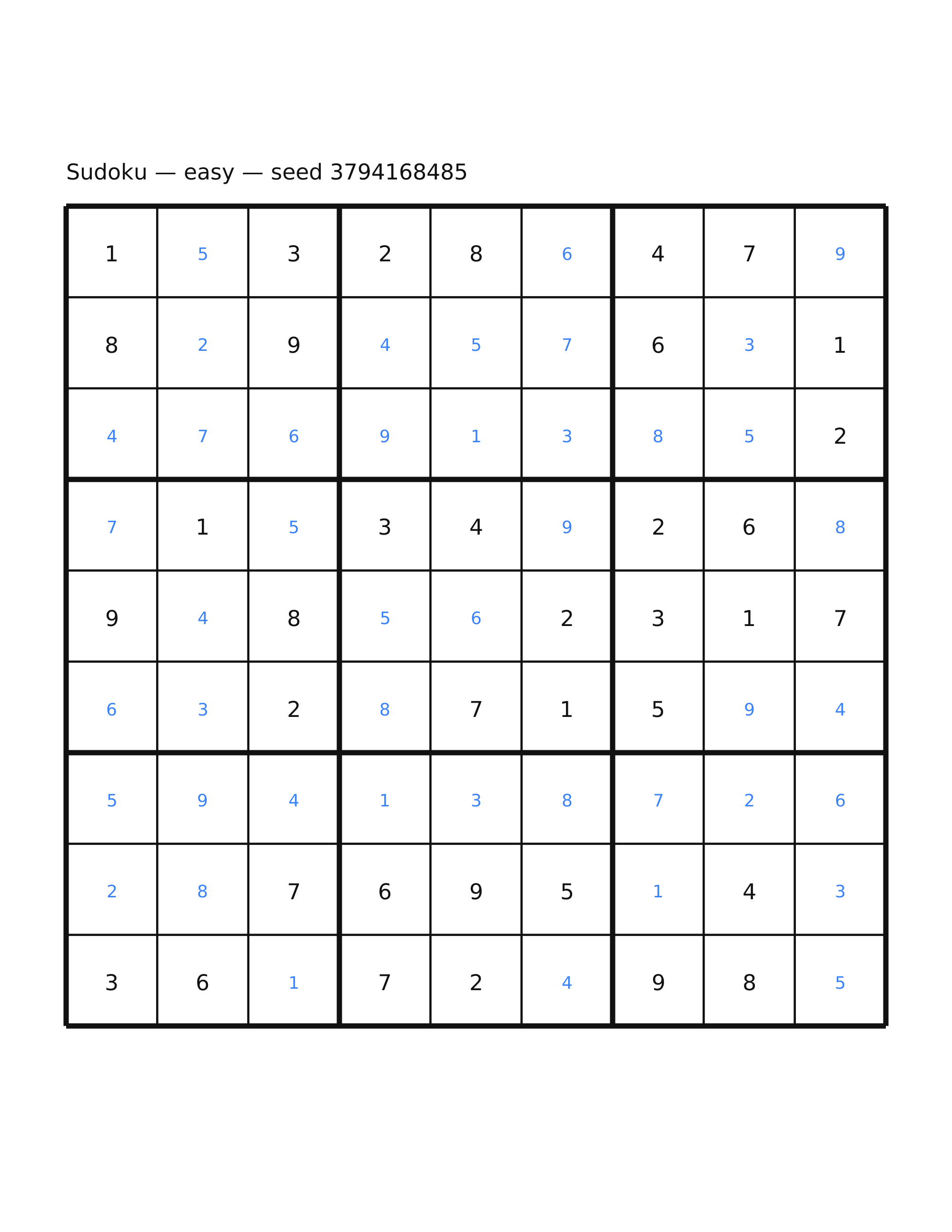 Sudoku — easy #18 — solution