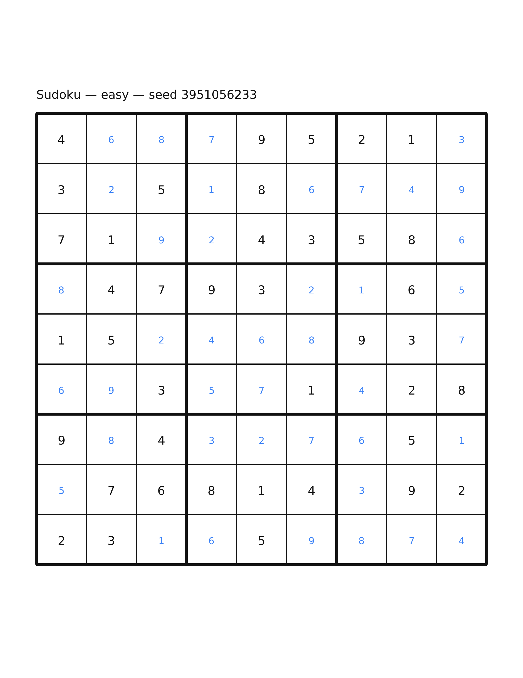 Sudoku — easy #55 — solution