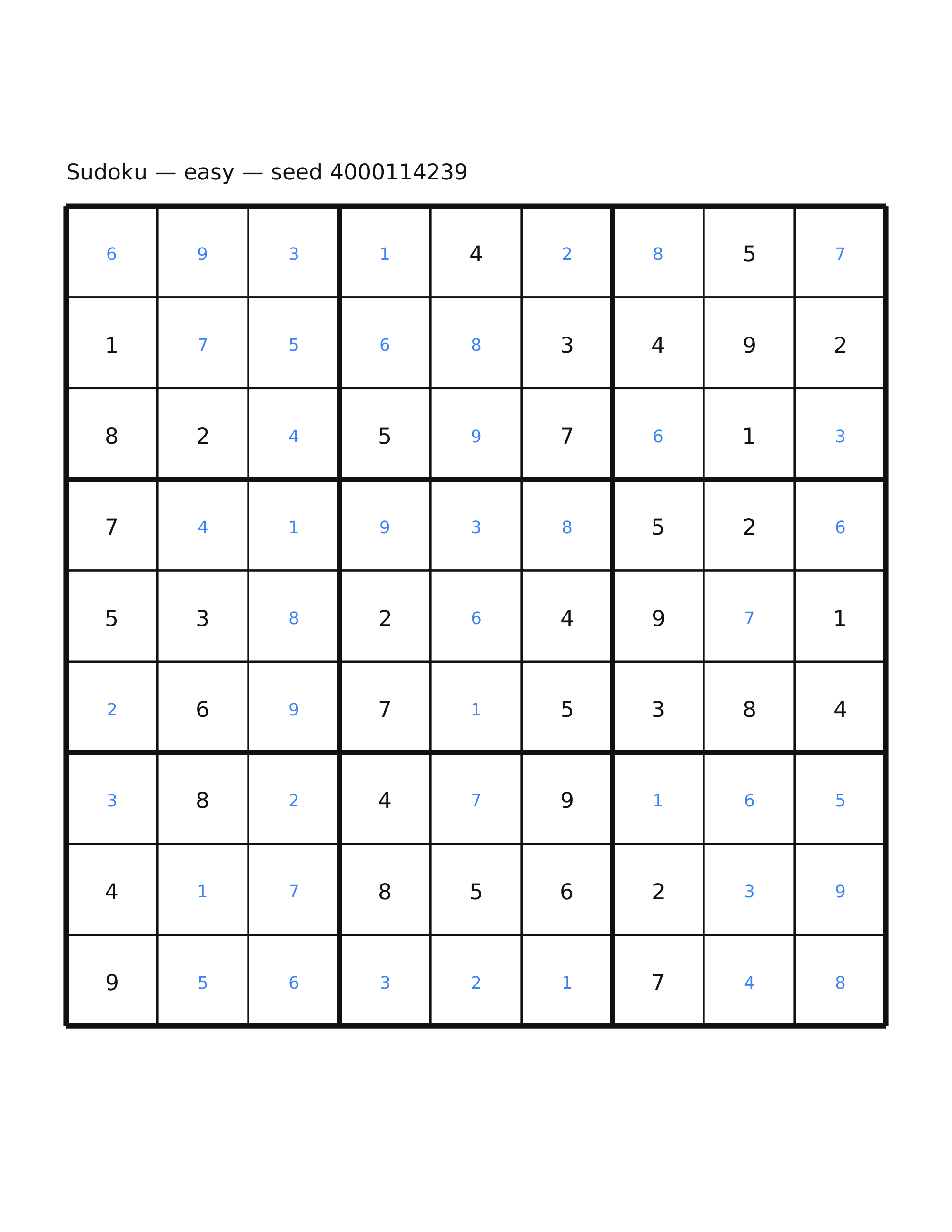Sudoku — easy #50 — solution