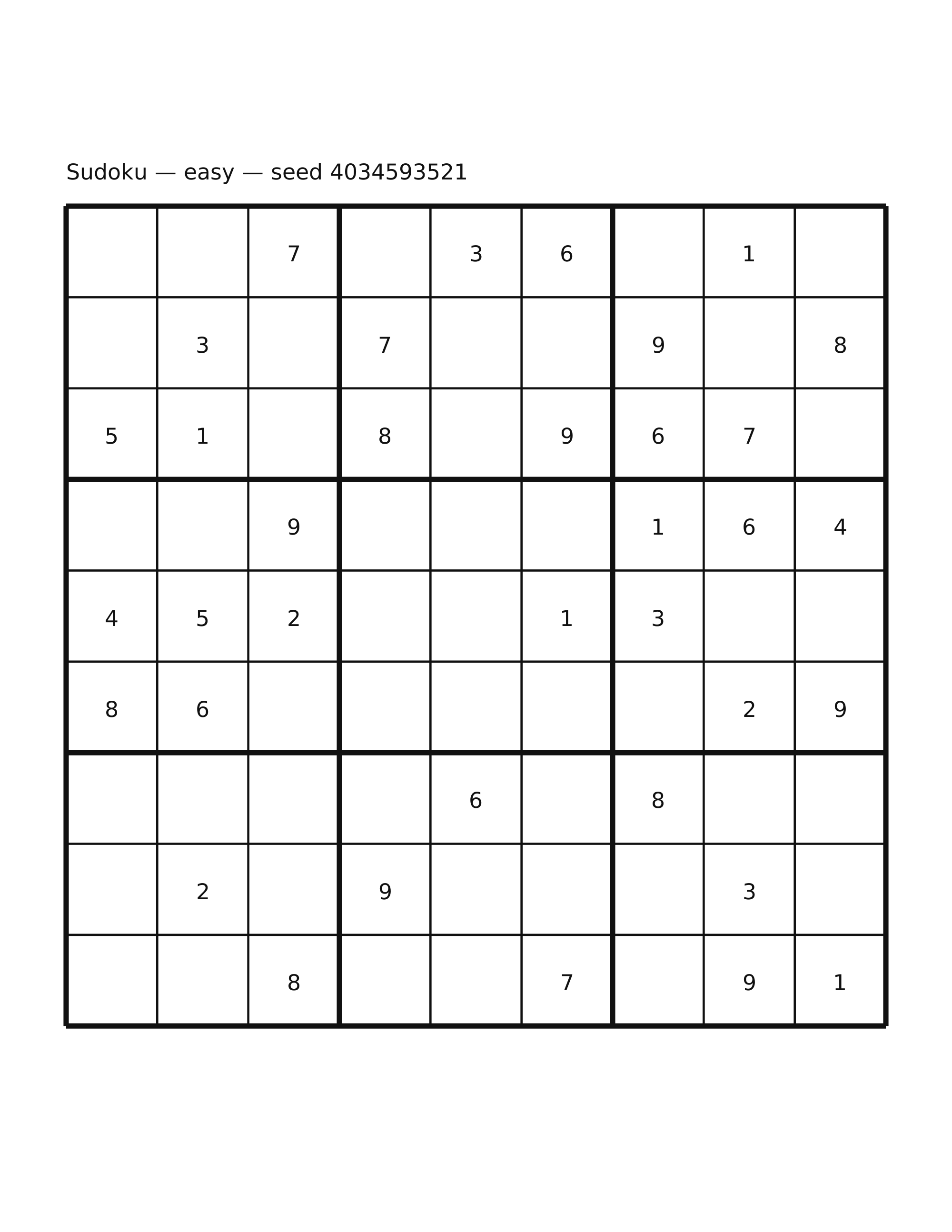 Sudoku — easy #60