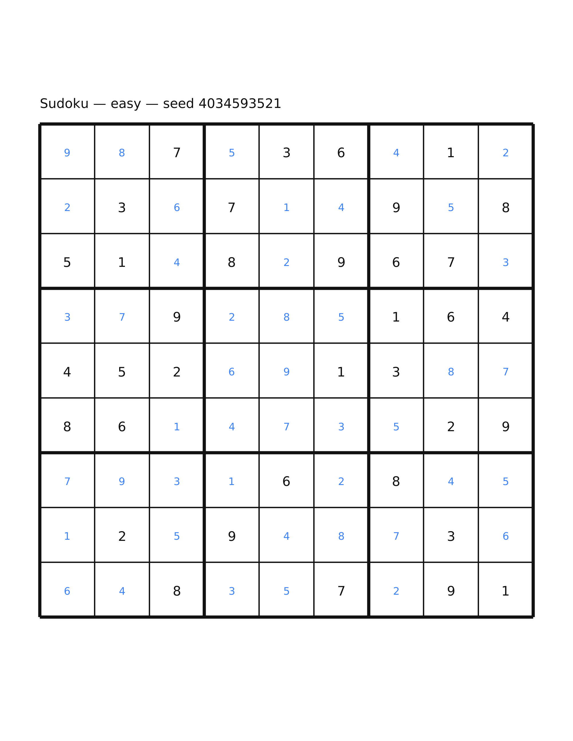 Sudoku — easy #60 — solution